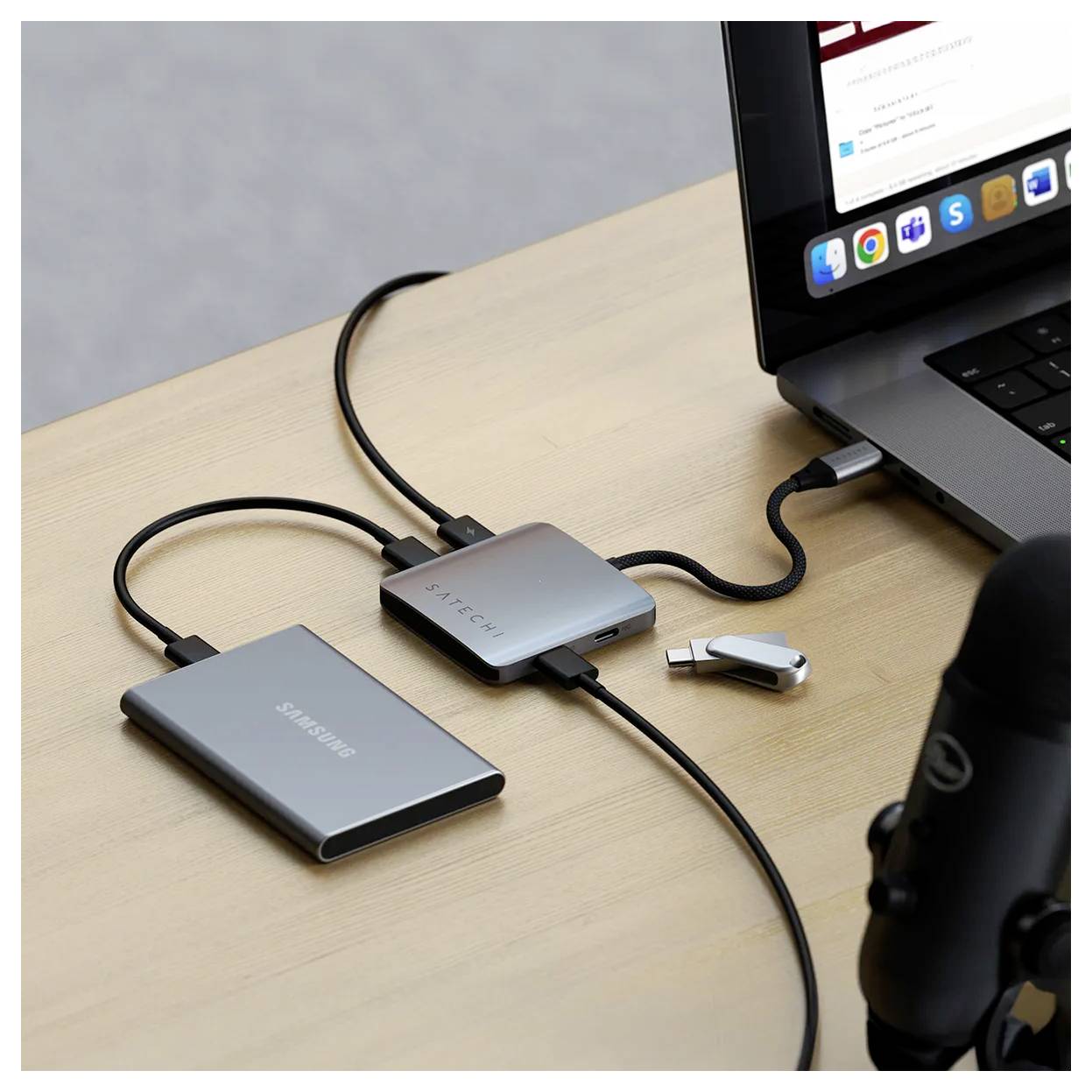 Satechi USB-C® Dockingstation ST-H4CPDM Passend für Marke Dockingstations: Apple MacBook