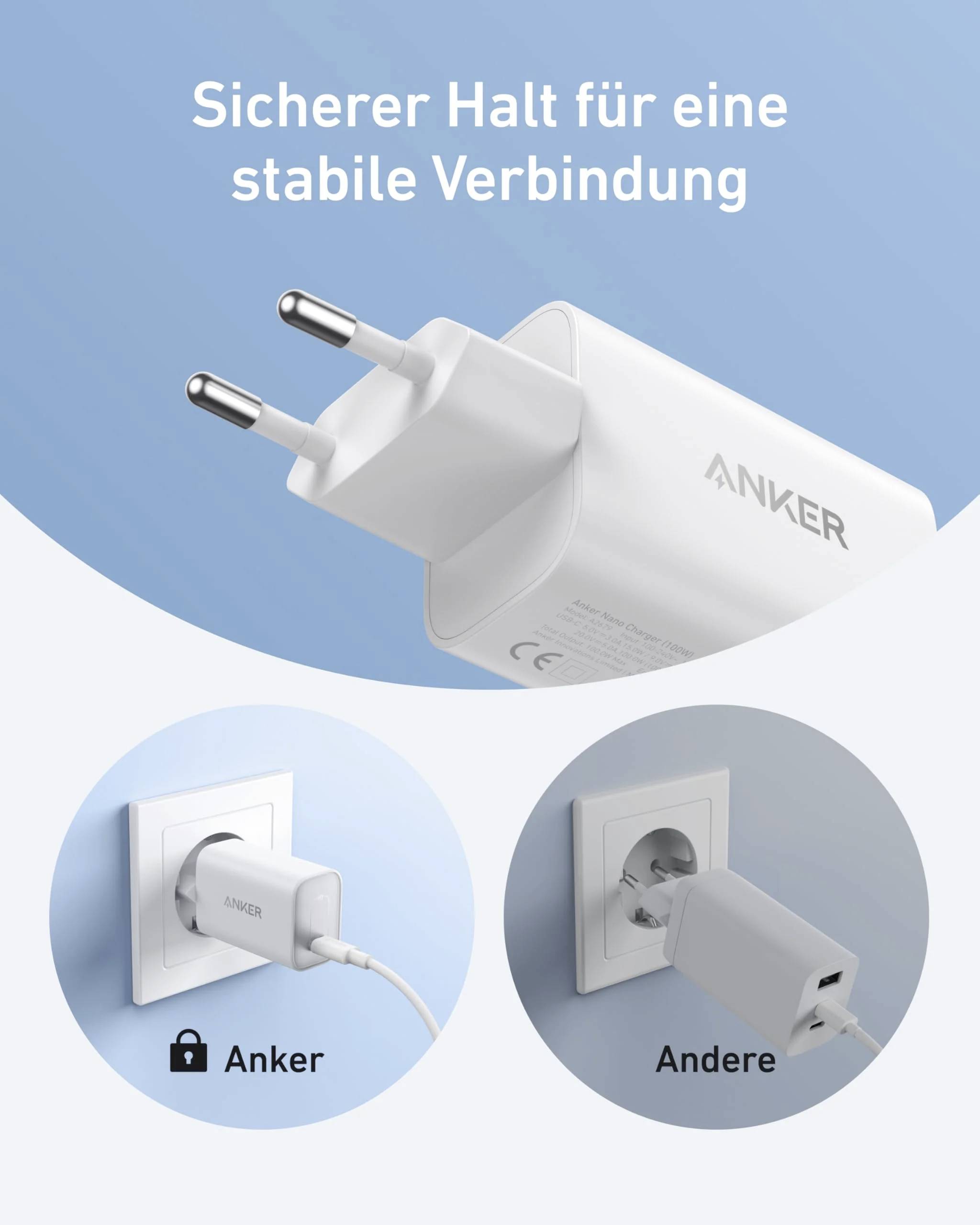Anker A2679 Ladeadapter 100W USB-C® Fast Charge Schwarz Innenbereich
