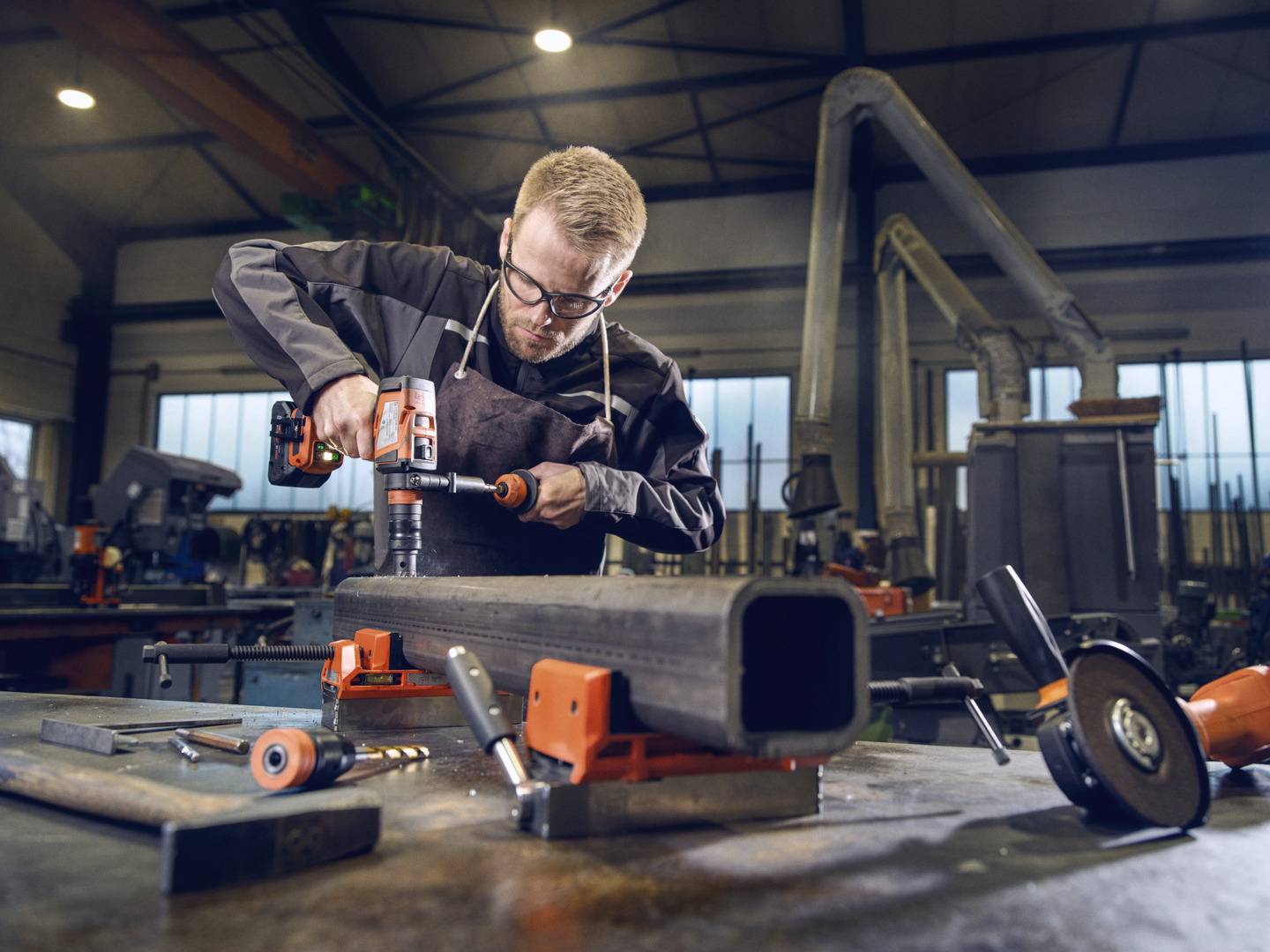 Fein Combo ASCM-QM+CCG18-125+LBoxx 99100000837 Akku-Bohrschrauber, Akku-Winkelschleifer