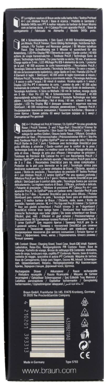 Braun 9410s 393313 Folienrasierer Schwarz