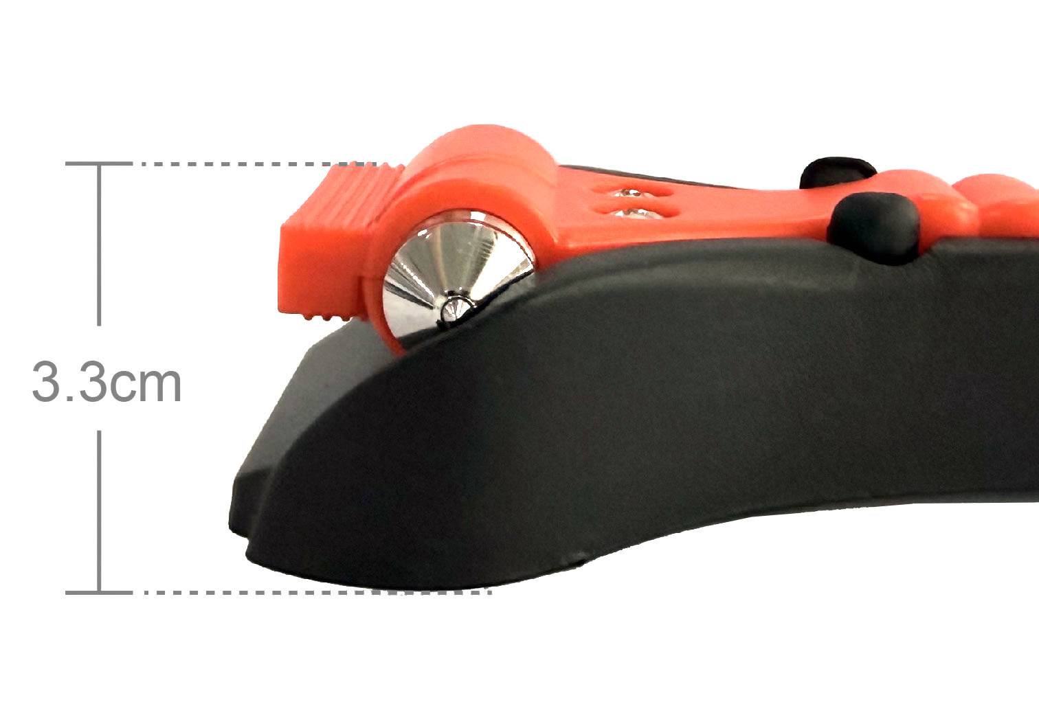 TOOLCRAFT TO-10362528 Nothammer Glasbrecher, Inkl. Halter, Gurtschneider Erwachsene, Bus, Wohnmobile, Pkw, Lkw, SUV, Van