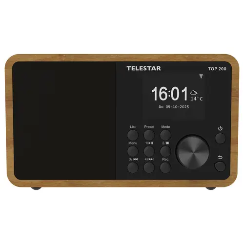 Telestar TOP 200 Holz Internet Kofferradio Internet, DAB+, UKW Bluetooth®, USB, WLAN, AUX Holz Telestar TOP 200 Holz Internet Kofferradio Internet, DAB+, UKW Bluetooth®, USB, WLAN, AUX Holz