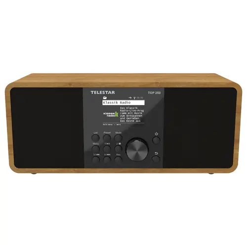 Telestar TOP 250 Holz Internet Kofferradio DAB+, Internet, UKW WLAN, USB, UKW, Internetradio, DAB+, Bluetooth® Holz Telestar TOP 250 Holz Internet Kofferradio DAB+, Internet, UKW WLAN, USB, UKW, Internetradio, DAB+, Bluetooth® Holz