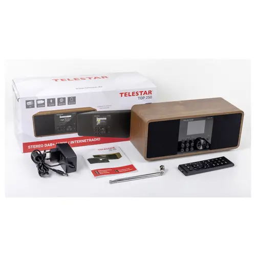 Telestar TOP 250 Holz Internet Kofferradio DAB+, Internet, UKW WLAN, USB, UKW, Internetradio, DAB+, Bluetooth® Holz Telestar TOP 250 Holz Internet Kofferradio DAB+, Internet, UKW WLAN, USB, UKW, Internetradio, DAB+, Bluetooth® Holz