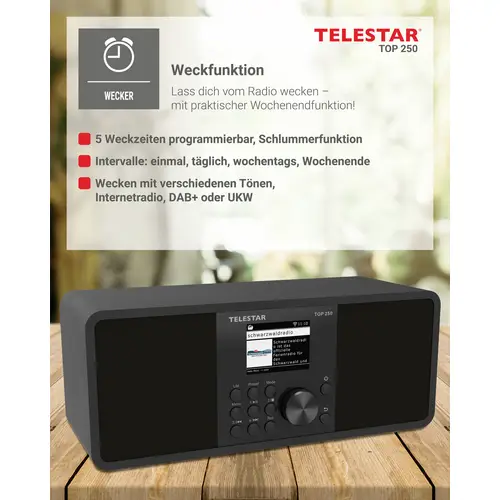 Telestar TOP 250 Schwarz Internet Kofferradio DAB+, Internet, UKW Schwarz Telestar TOP 250 Schwarz Internet Kofferradio DAB+, Internet, UKW Schwarz