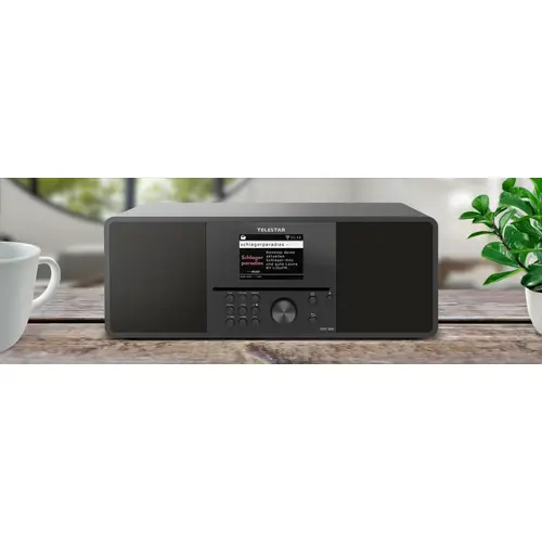 Telestar TOP 300 Schwarz Internet CD-Radio Internet, DAB+, UKW USB, WLAN, Internetradio, DAB+, CD, Bluetooth®, AUX Inkl Telestar TOP 300 Schwarz Internet CD-Radio Internet, DAB+, UKW USB, WLAN, Internetradio, DAB+, CD, Bluetooth®, AUX Inkl