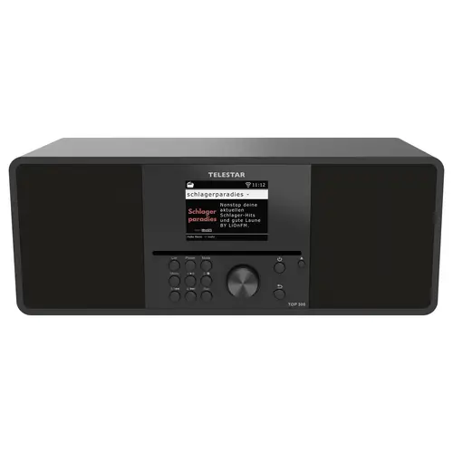 Telestar TOP 300 Schwarz Internet CD-Radio Internet, DAB+, UKW USB, WLAN, Internetradio, DAB+, CD, Bluetooth®, AUX Inkl Telestar TOP 300 Schwarz Internet CD-Radio Internet, DAB+, UKW USB, WLAN, Internetradio, DAB+, CD, Bluetooth®, AUX Inkl