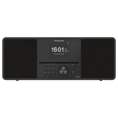 Telestar TOP 300 Schwarz Internet CD-Radio Internet, DAB+, UKW USB, WLAN, Internetradio, DAB+, CD, Bluetooth®, AUX Inkl Telestar TOP 300 Schwarz Internet CD-Radio Internet, DAB+, UKW USB, WLAN, Internetradio, DAB+, CD, Bluetooth®, AUX Inkl