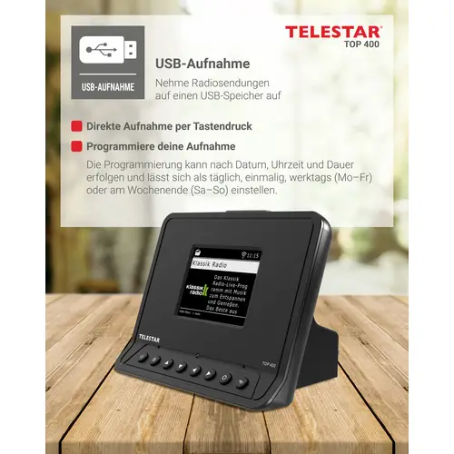 Telestar TOP 400 Schwarz HiFi-Baustein Set Schwarz Telestar TOP 400 Schwarz HiFi-Baustein Set Schwarz