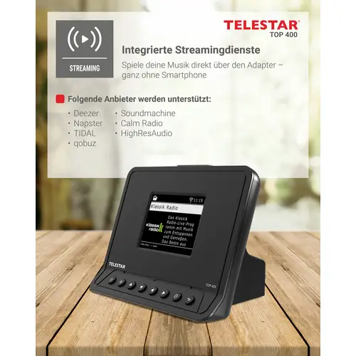 Telestar TOP 400 Schwarz HiFi-Baustein Set Schwarz Telestar TOP 400 Schwarz HiFi-Baustein Set Schwarz