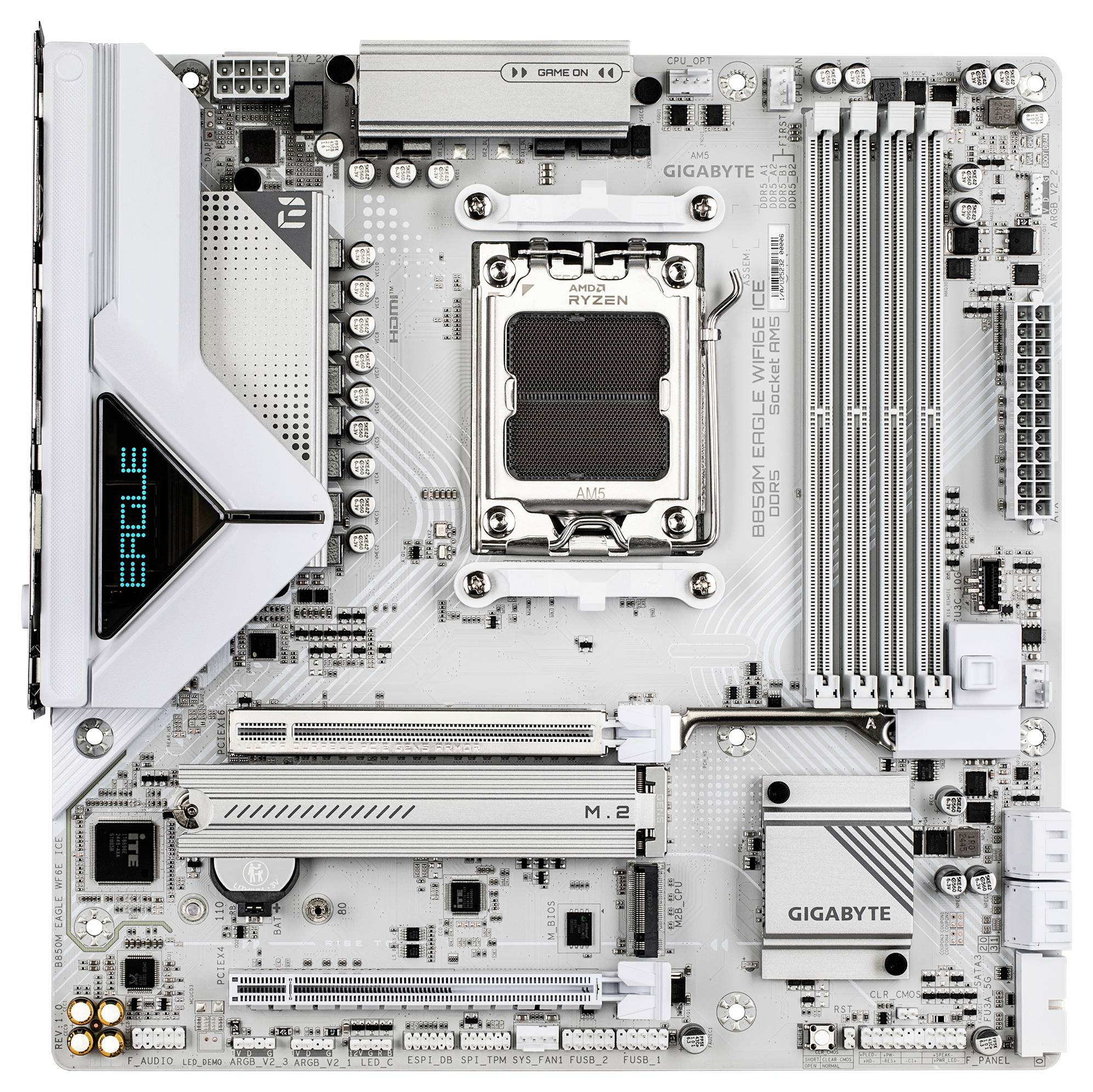 Gigabyte B850M EAGLE WF6E ICE Mainboard Sockel (PC) AMD® AM5 Formfaktor (Details) Micro-ATX Mainboard-Chipsatz AMD® B850