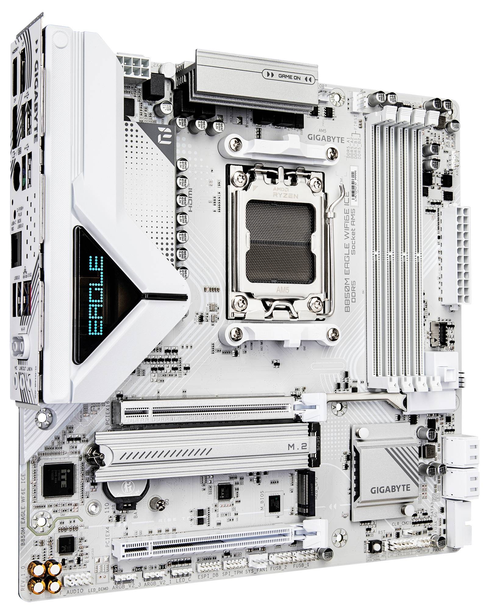 Gigabyte B850M EAGLE WF6E ICE Mainboard Sockel (PC) AMD® AM5 Formfaktor (Details) Micro-ATX Mainboard-Chipsatz AMD® B850