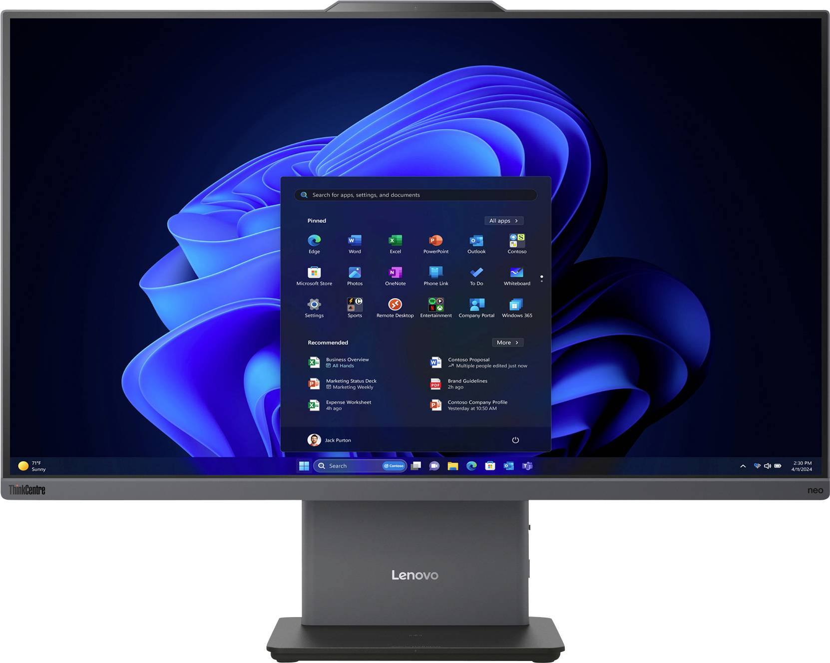 Lenovo All-in-One PC ThinkCentre neo 55a 24 Gen 6 60.5cm (23.8 Zoll) Full HD AMD Ryzen AI 7 350 5GHz 32GB RAM 1TB SSD AMD Radeon