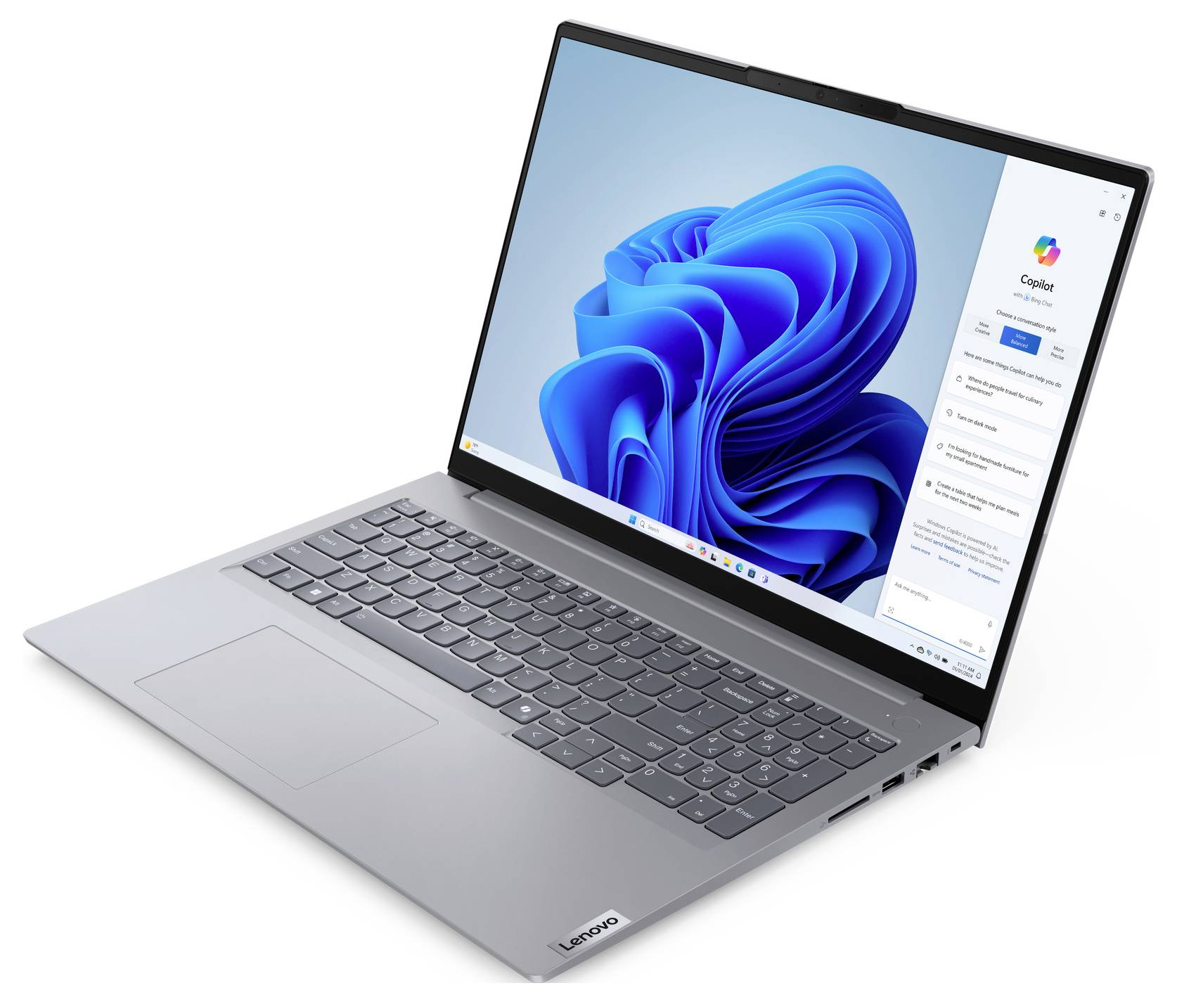 Lenovo Notebook ThinkBook 40.6cm (16 Zoll) WUXGA AMD Ryzen 7 7735HS 32GB RAM 1TB SSD Deutsch, QWERTZ AMD AMD Radeon Grau 21MW007VG