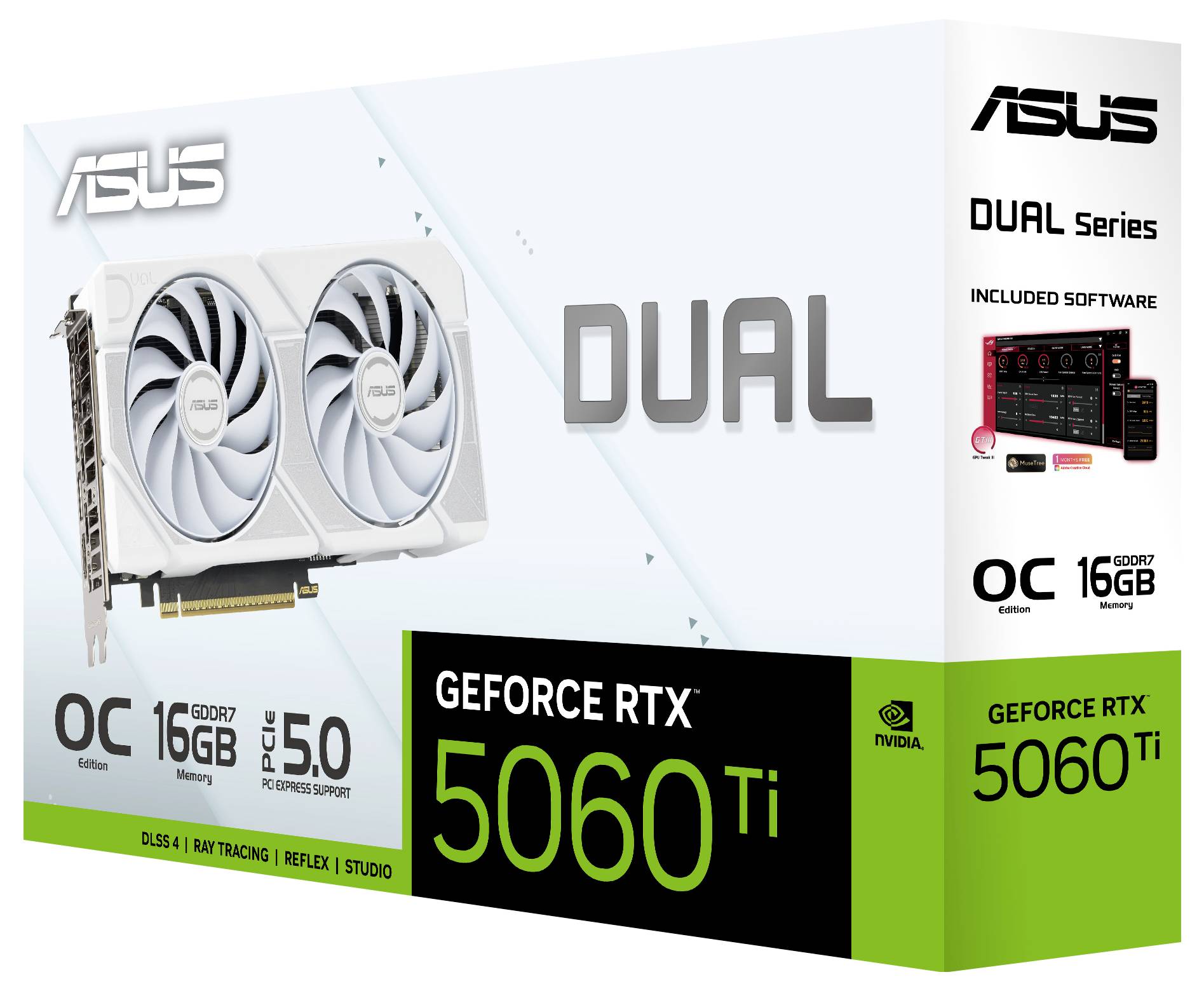 Asus Grafikkarte Nvidia GeForce RTX 5060 Ti GeForce RTX 5060 Ti 16GB GDDR7-RAM PCIe, HDMI®, DisplayPort
