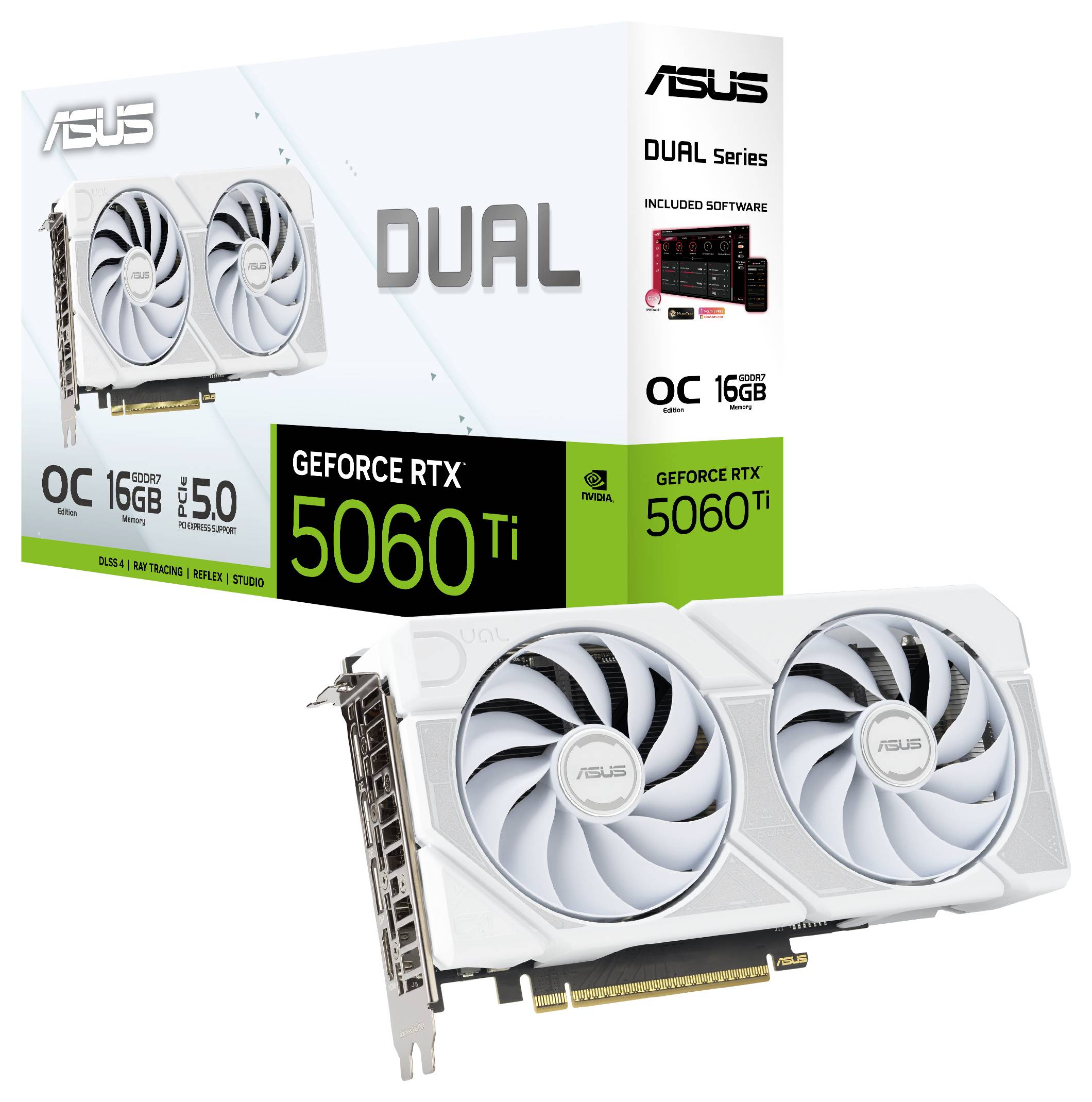 Asus Grafikkarte Nvidia GeForce RTX 5060 Ti GeForce RTX 5060 Ti 16GB GDDR7-RAM PCIe, HDMI®, DisplayPort