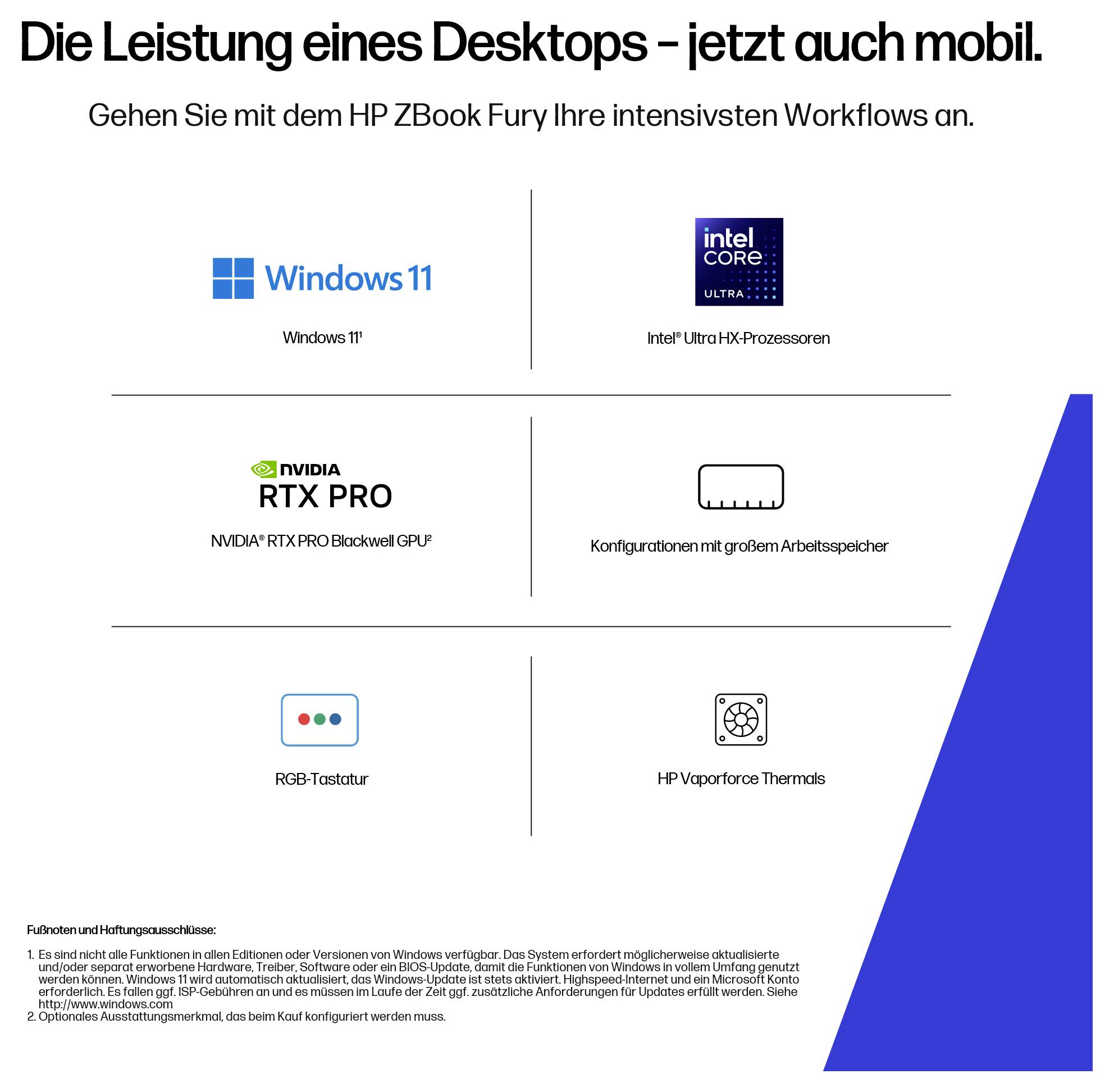 Die Leistung eines Desktops – jetzt auch mobil. Gehen Sie mit dem HP ZBook Fury Ihre intensiven Workflows an. Zu den Features gehören Windows 11, Intel Core Prozessoren, NVIDIA RTX GPU, RGB-Tastatur und Vaporforce-Thermaltechnologie.