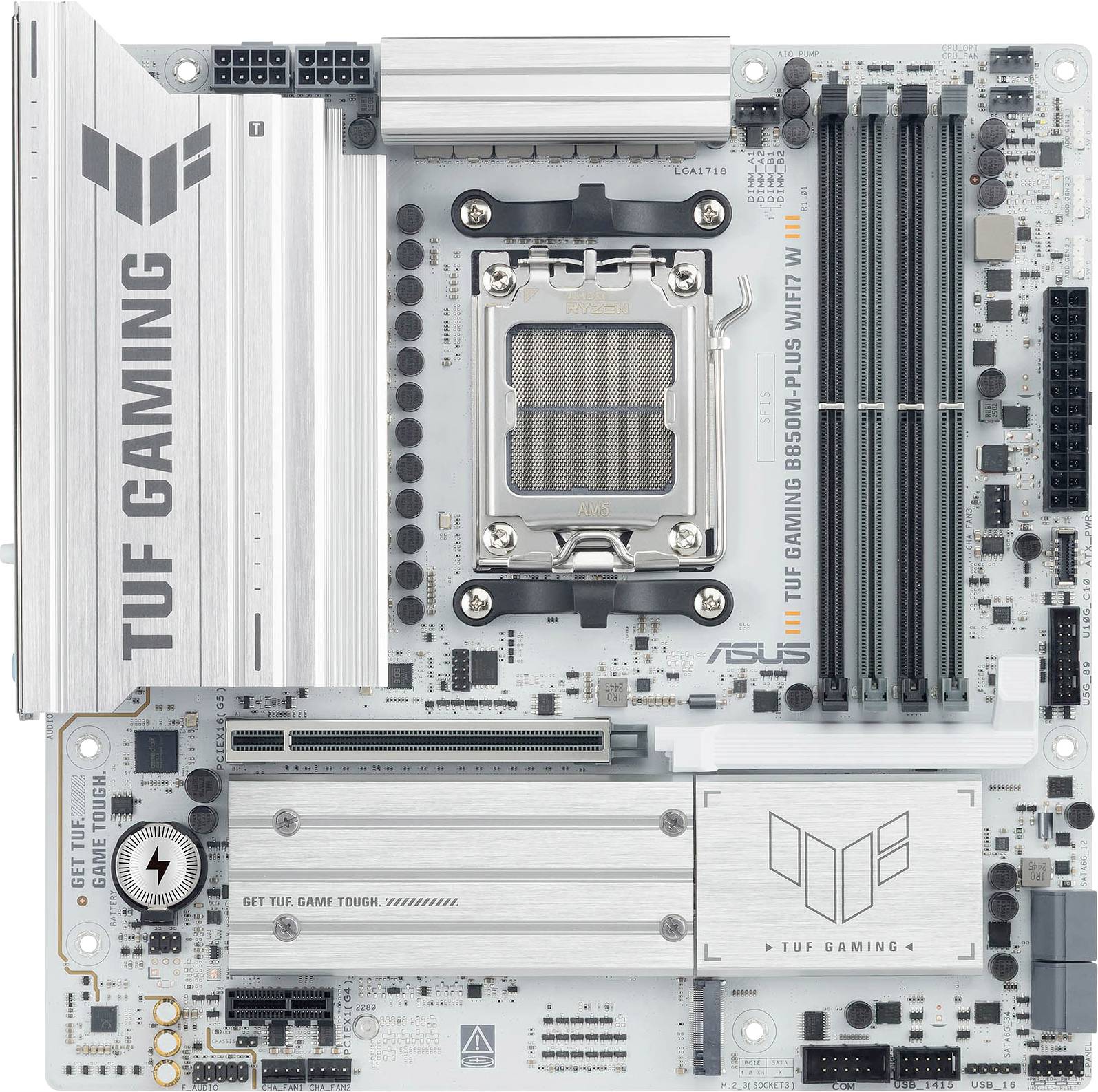 Asus TUF GAMING B850M-PLUS Mainboard Sockel (PC) AMD® AM5 Formfaktor (Details) Micro-ATX Mainboard-Chipsatz AMD® B850