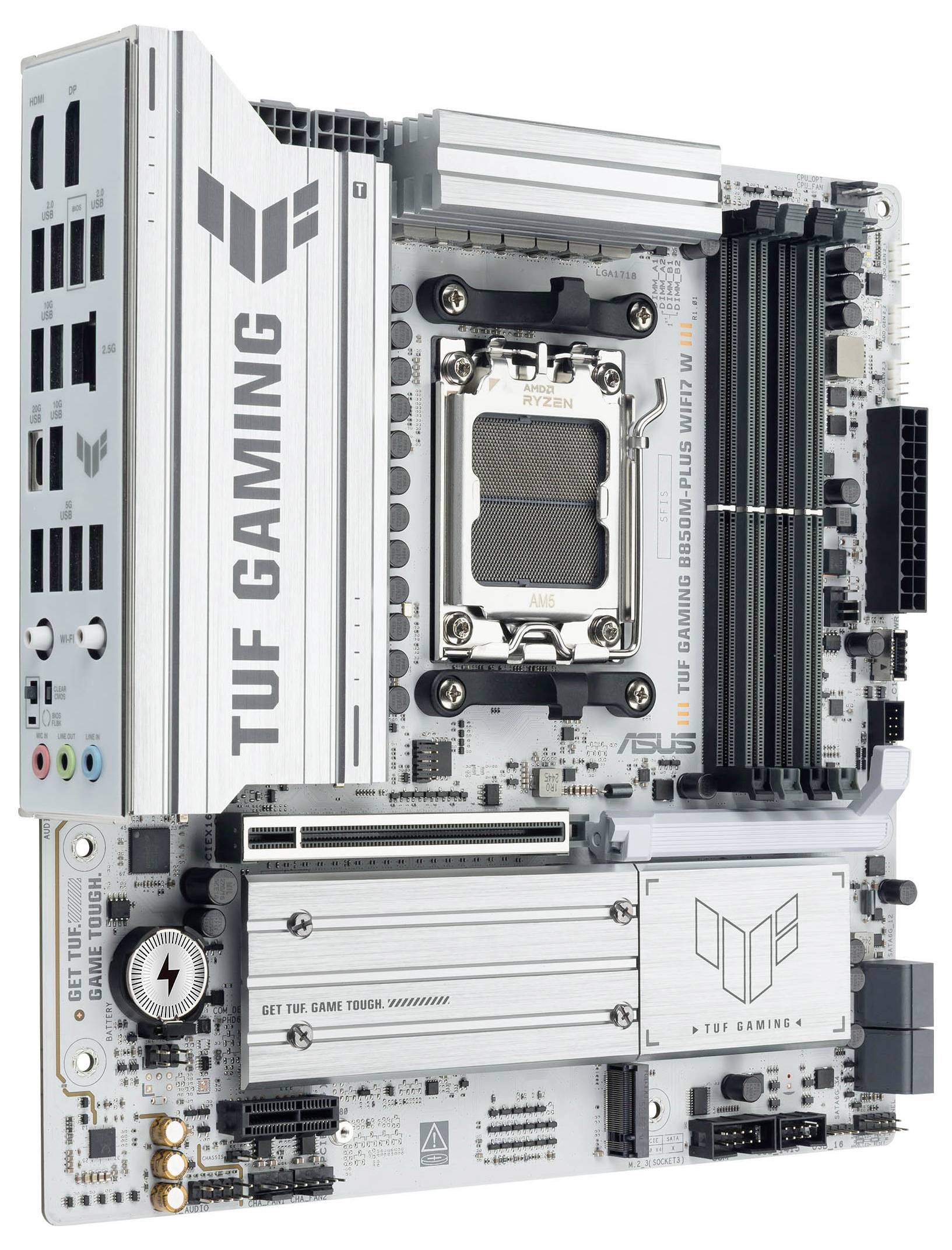 Asus TUF GAMING B850M-PLUS Mainboard Sockel (PC) AMD® AM5 Formfaktor (Details) Micro-ATX Mainboard-Chipsatz AMD® B850