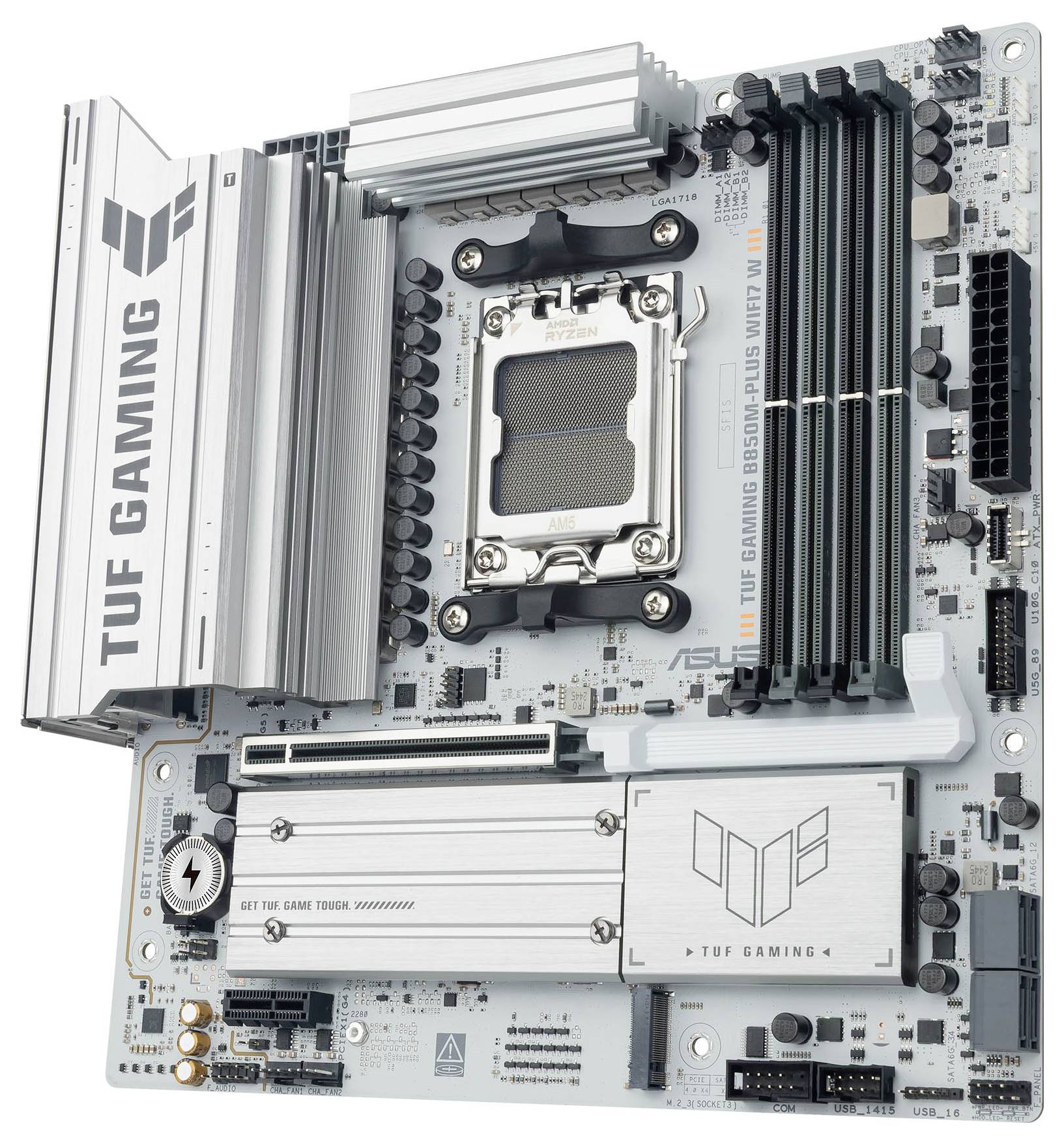 Asus TUF GAMING B850M-PLUS Mainboard Sockel (PC) AMD® AM5 Formfaktor (Details) Micro-ATX Mainboard-Chipsatz AMD® B850