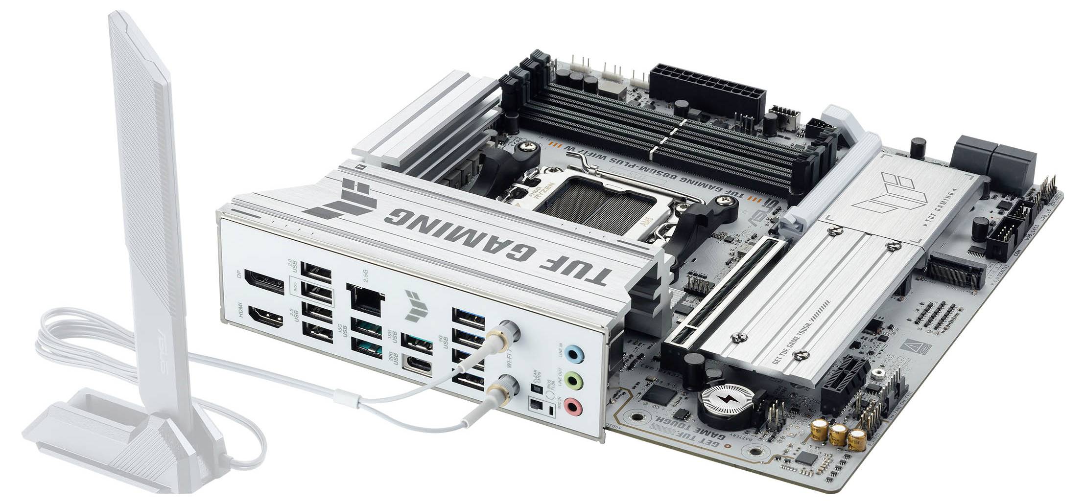 Asus TUF GAMING B850M-PLUS Mainboard Sockel (PC) AMD® AM5 Formfaktor (Details) Micro-ATX Mainboard-Chipsatz AMD® B850