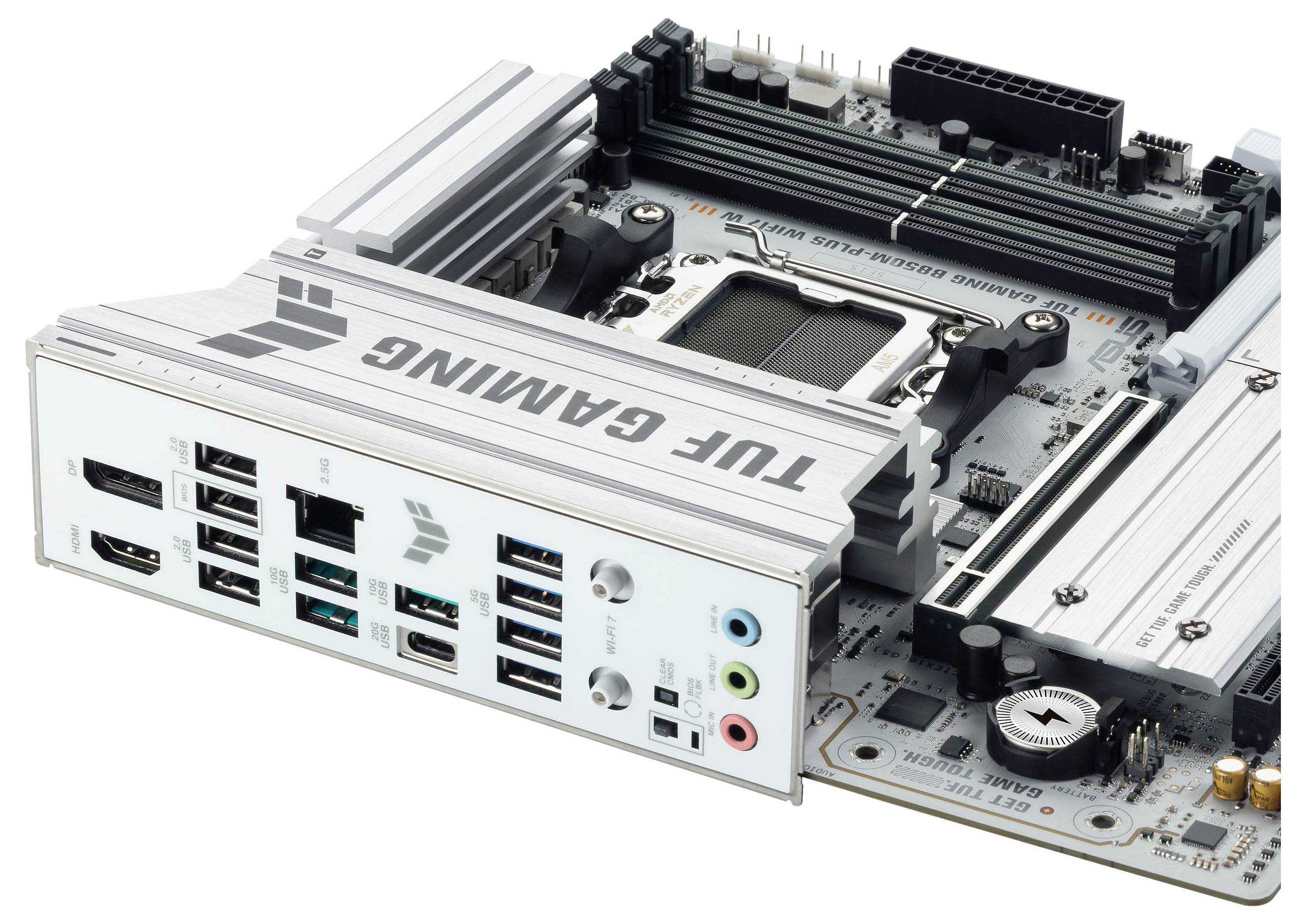 Asus TUF GAMING B850M-PLUS Mainboard Sockel (PC) AMD® AM5 Formfaktor (Details) Micro-ATX Mainboard-Chipsatz AMD® B850