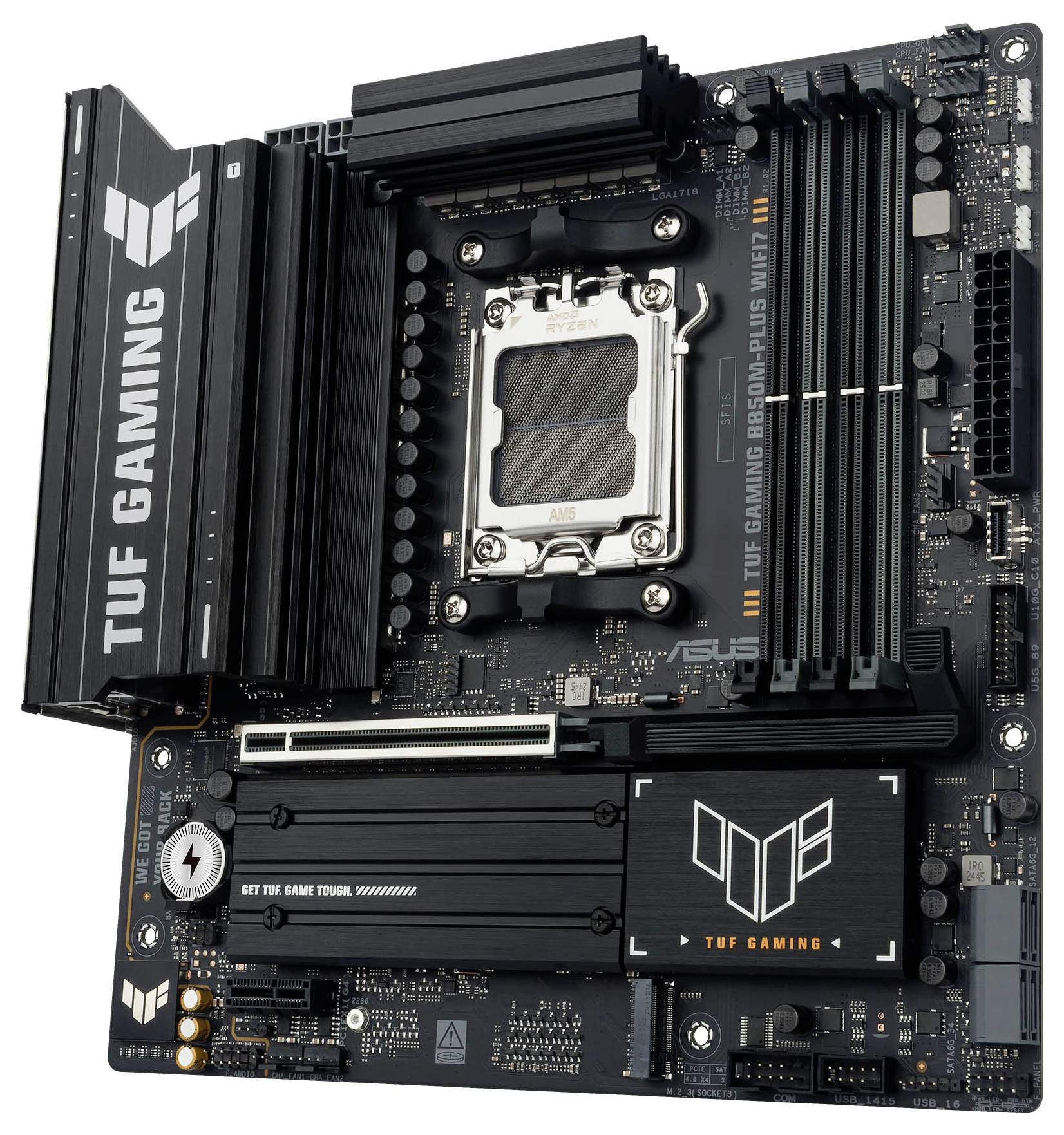Asus TUF GAMING B850M-PLUS Mainboard Sockel (PC) AMD® AM5 Formfaktor (Details) Micro-ATX Mainboard-Chipsatz AMD® B850