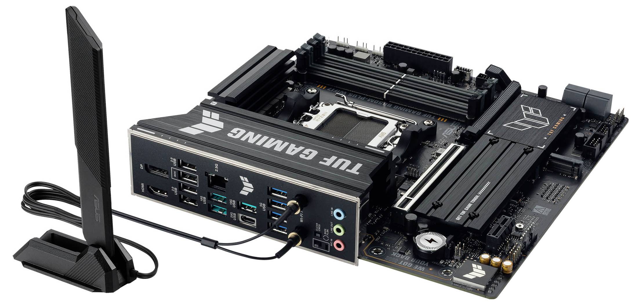 Asus TUF GAMING B850M-PLUS Mainboard Sockel (PC) AMD® AM5 Formfaktor (Details) Micro-ATX Mainboard-Chipsatz AMD® B850