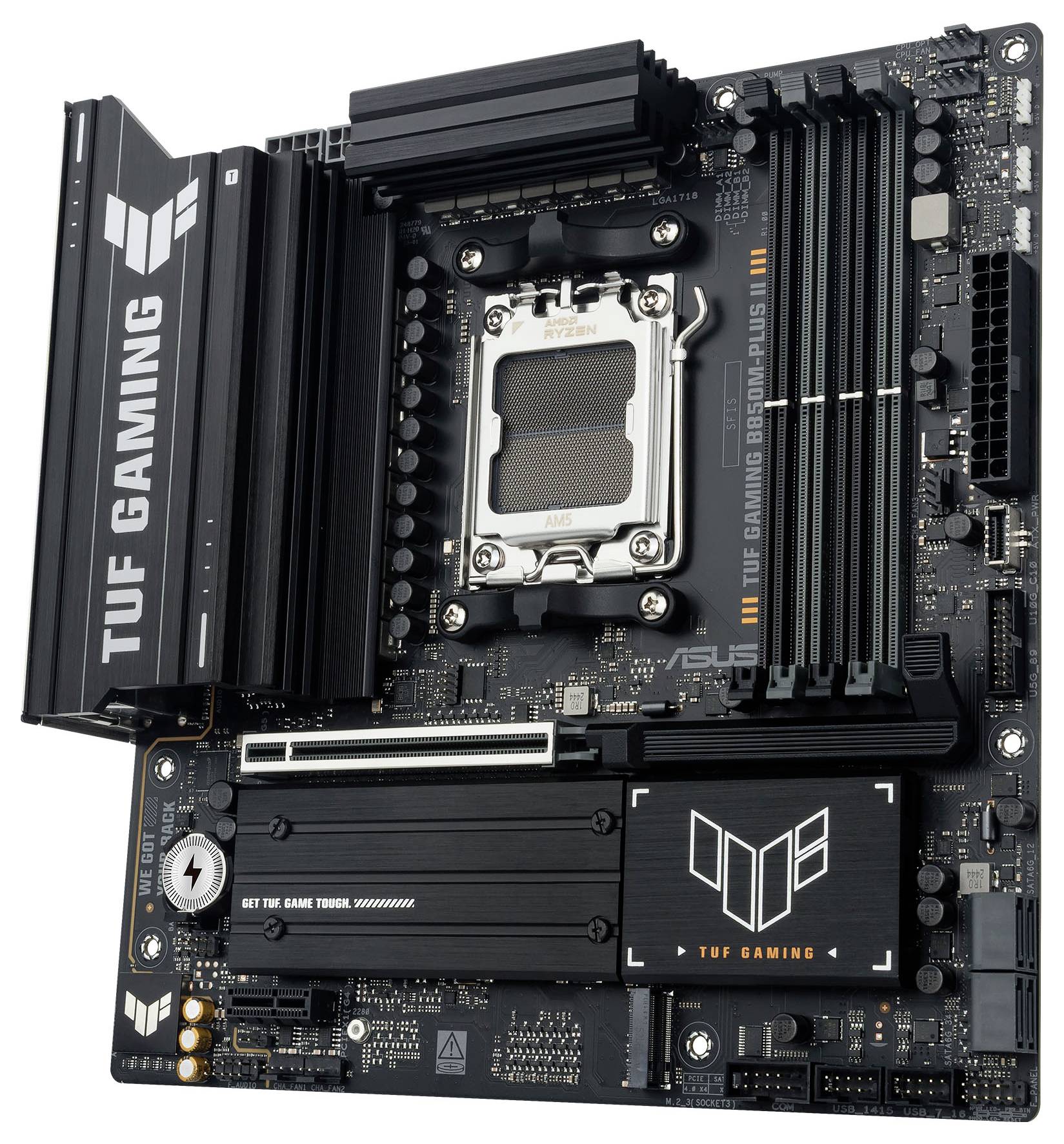 Asus TUF GAMING B850M-PLUS II Mainboard Sockel (PC) AMD® AM5 Formfaktor (Details) Micro-ATX Mainboard-Chipsatz AMD® B850
