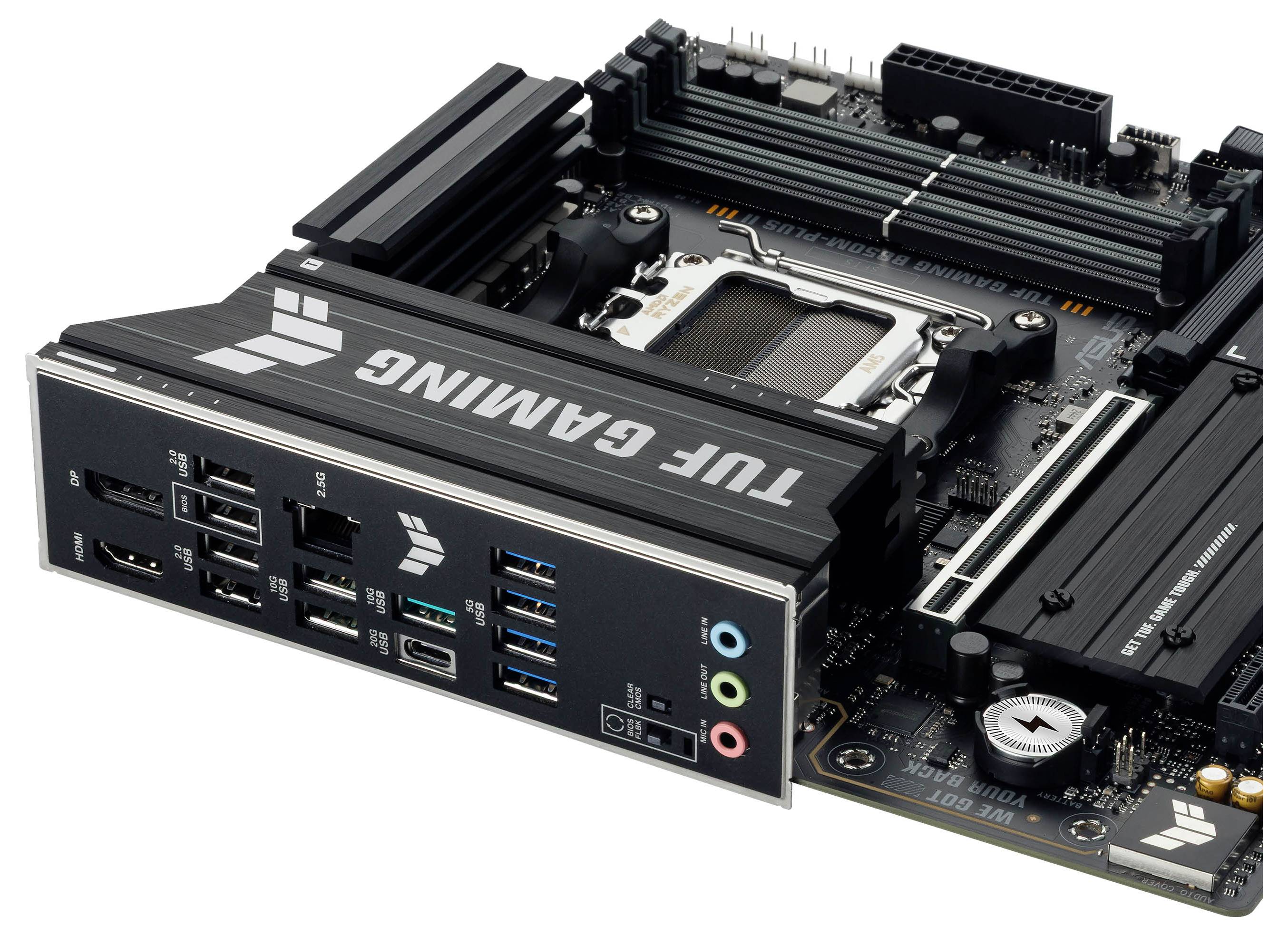 Asus TUF GAMING B850M-PLUS II Mainboard Sockel (PC) AMD® AM5 Formfaktor (Details) Micro-ATX Mainboard-Chipsatz AMD® B850