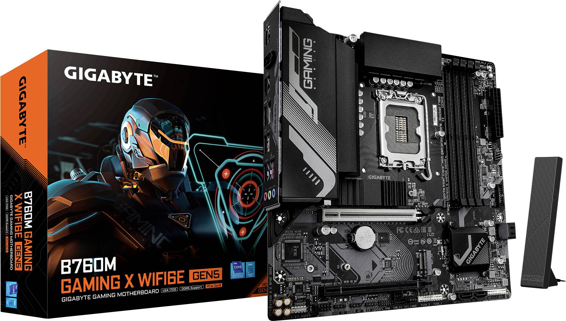 Gigabyte B760M G X WF6E GEN5 Mainboard Sockel (PC) Intel® 1700 Formfaktor (Details) Micro-ATX Mainboard-Chipsatz Intel® B760