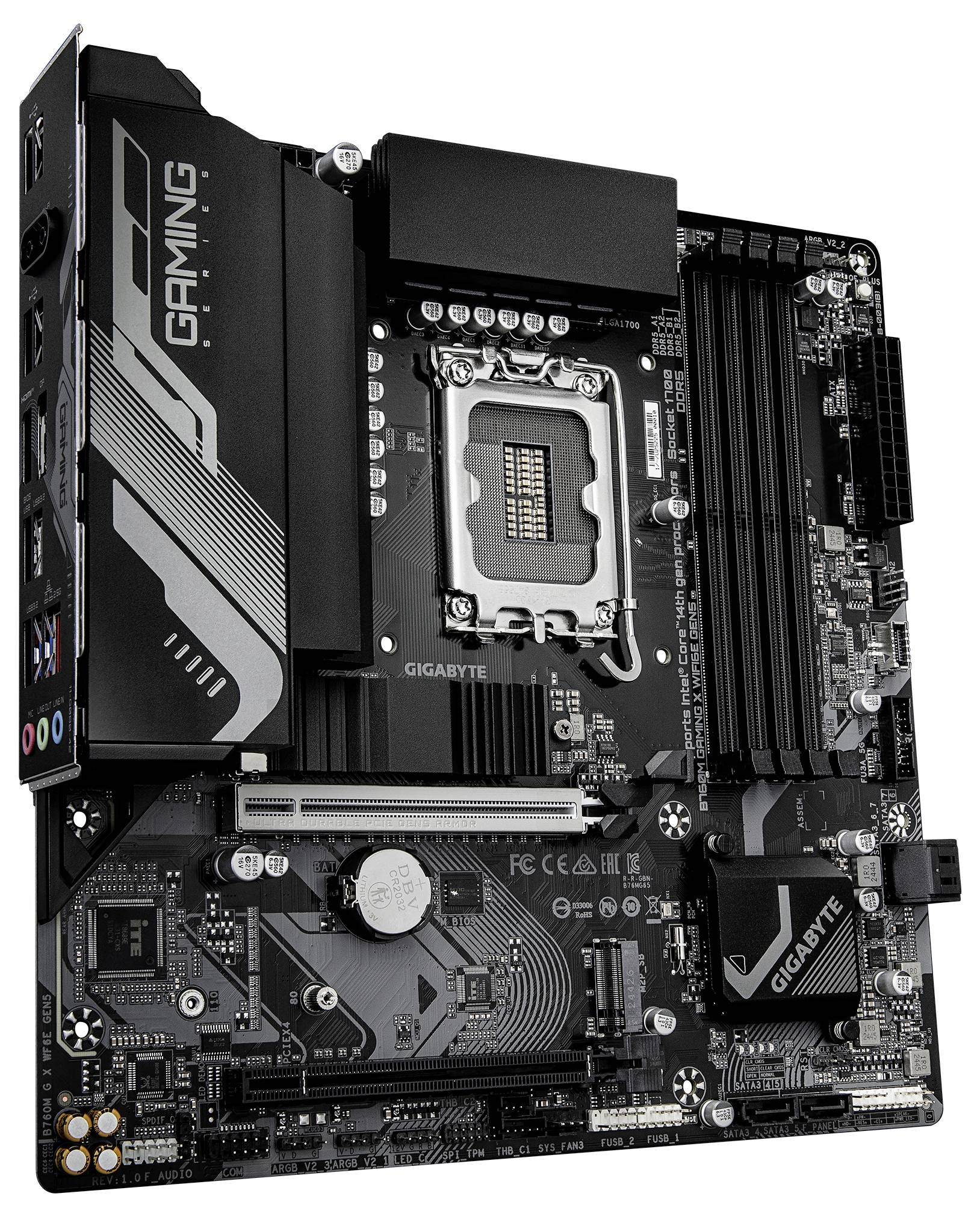 Gigabyte B760M G X WF6E GEN5 Mainboard Sockel (PC) Intel® 1700 Formfaktor (Details) Micro-ATX Mainboard-Chipsatz Intel® B760