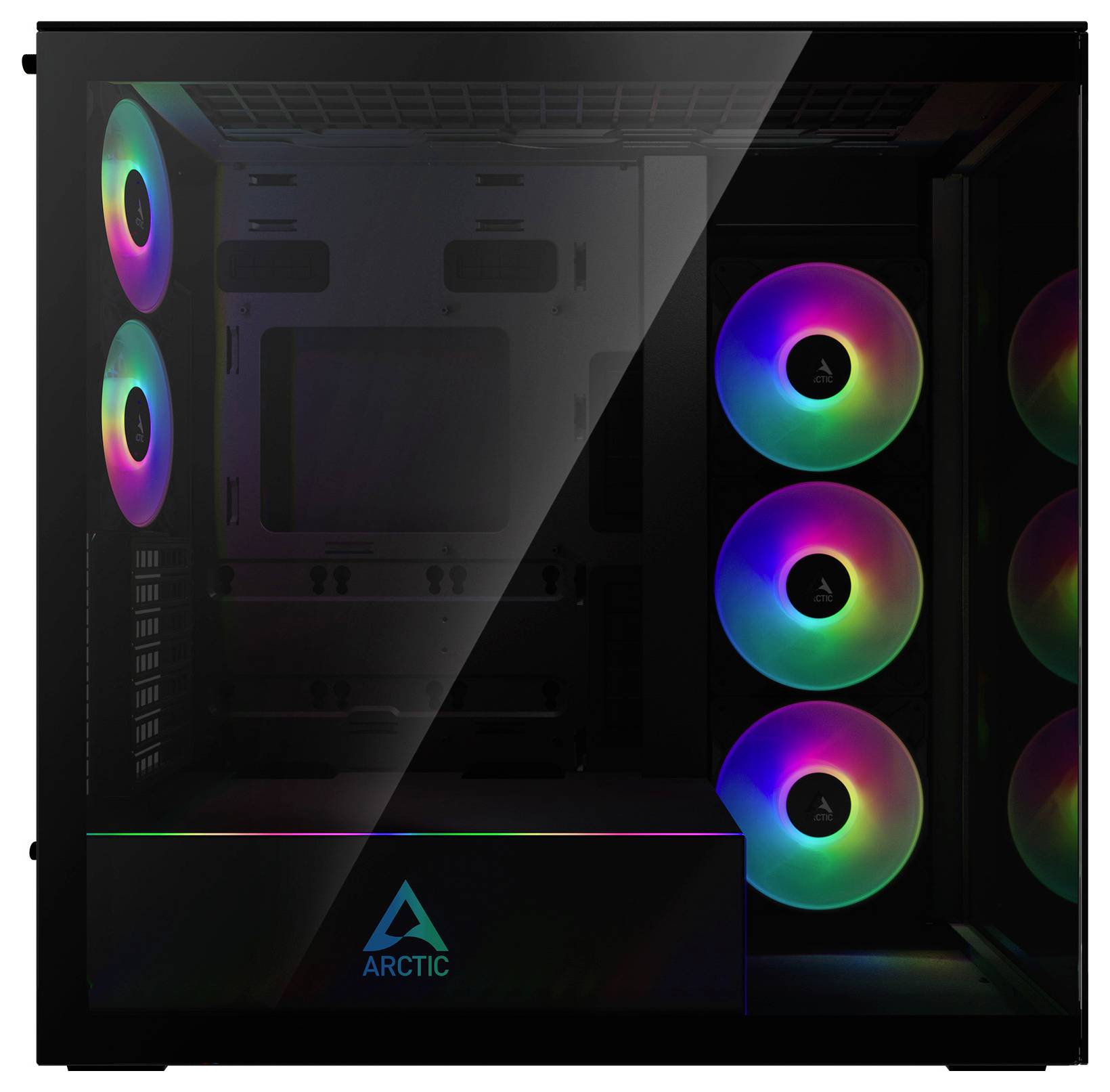 Arctic Xtender Mirror Midi-Tower PC-Gehäuse, Gaming-Gehäuse Schwarz