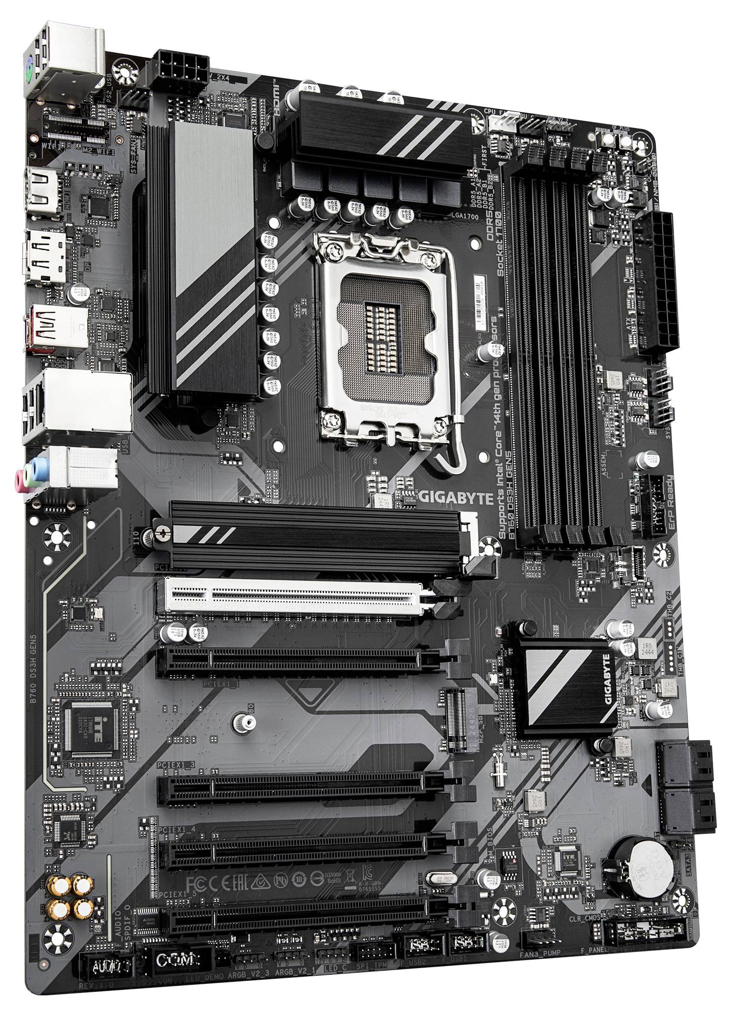 Gigabyte B760 DS3H GEN5 Mainboard Sockel (PC) Intel® 1700 Formfaktor (Details) ATX Mainboard-Chipsatz Intel® B760 Express