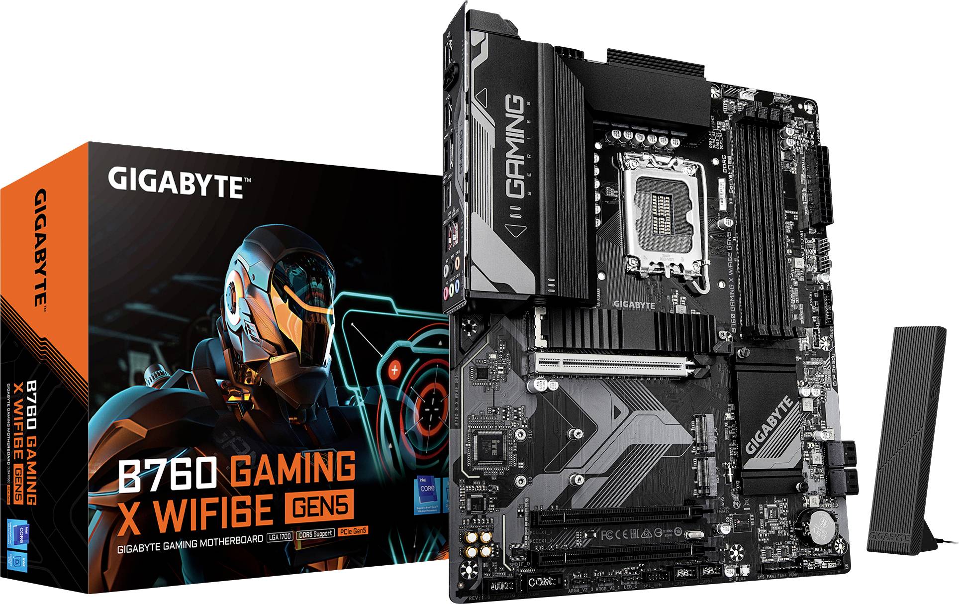 Gigabyte B760G X WF6E GEN5 Mainboard Sockel (PC) Intel® 1700 Formfaktor (Details) ATX Mainboard-Chipsatz Intel® B760