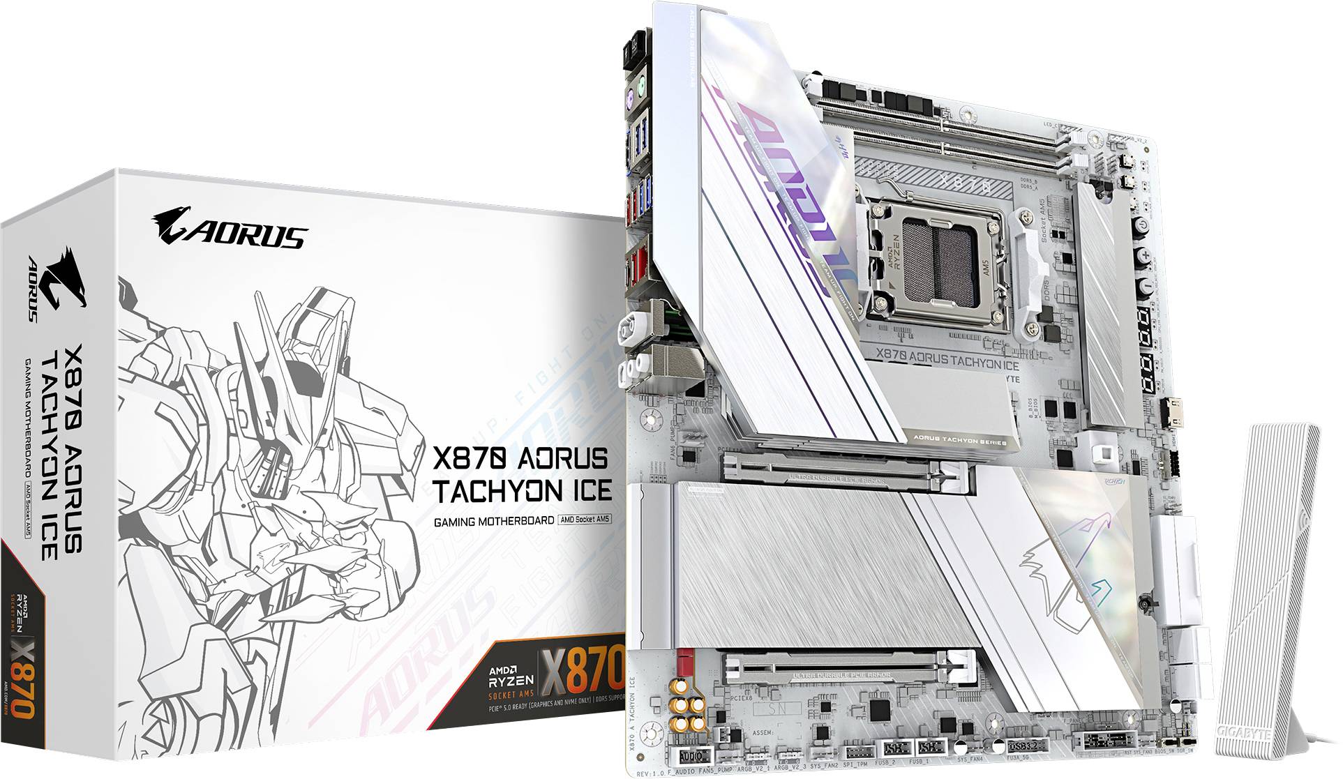 Gigabyte X870 AORUS TACHYON ICE Mainboard Sockel (PC) AMD® AM5 Formfaktor (Details) ATX Mainboard-Chipsatz AMD® X870