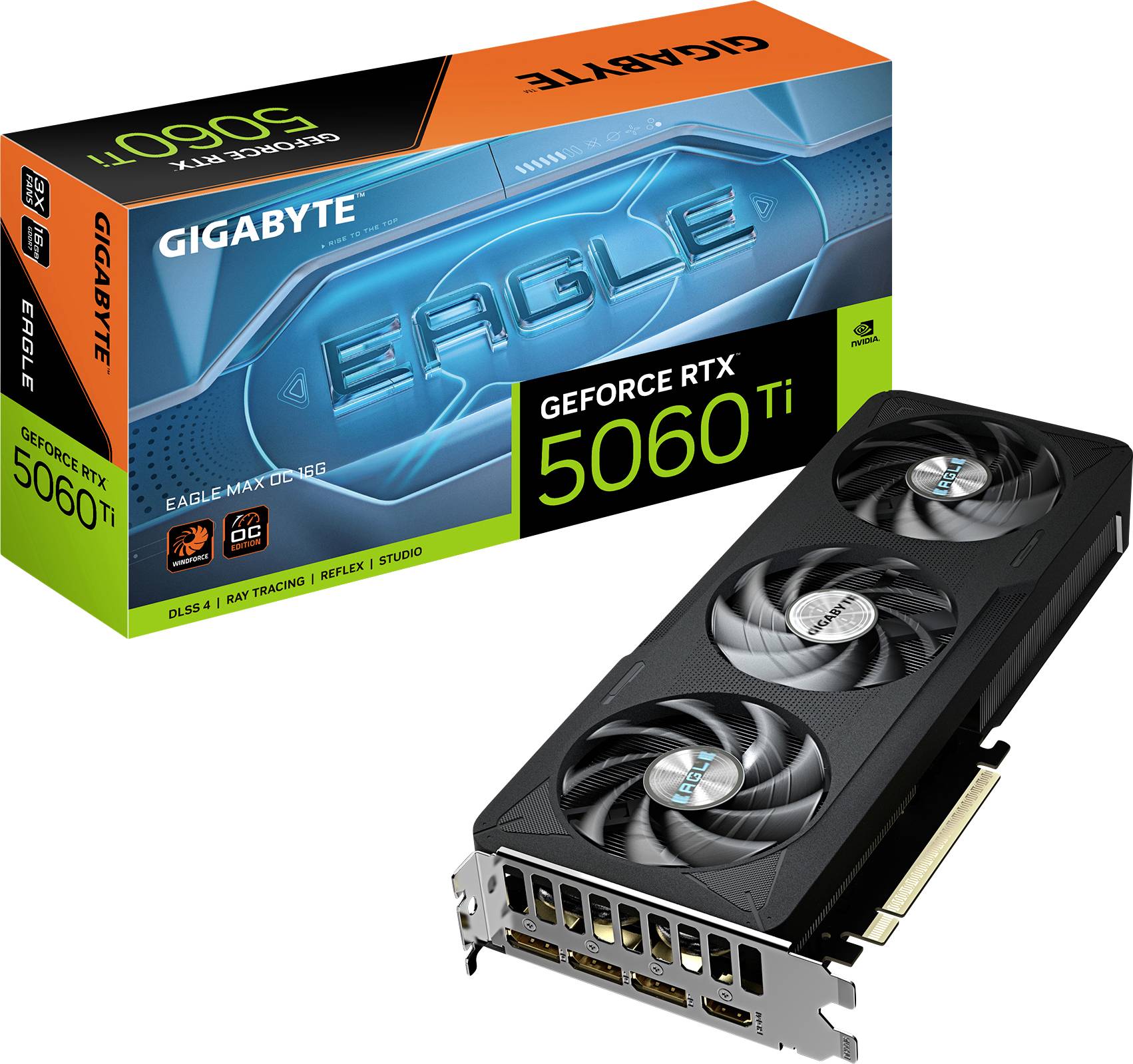 Gigabyte Grafikkarte Nvidia GeForce RTX 5060 Ti GeForce RTX 5060 Ti 16GB GDDR7-RAM PCIe, HDMI®, DisplayPort