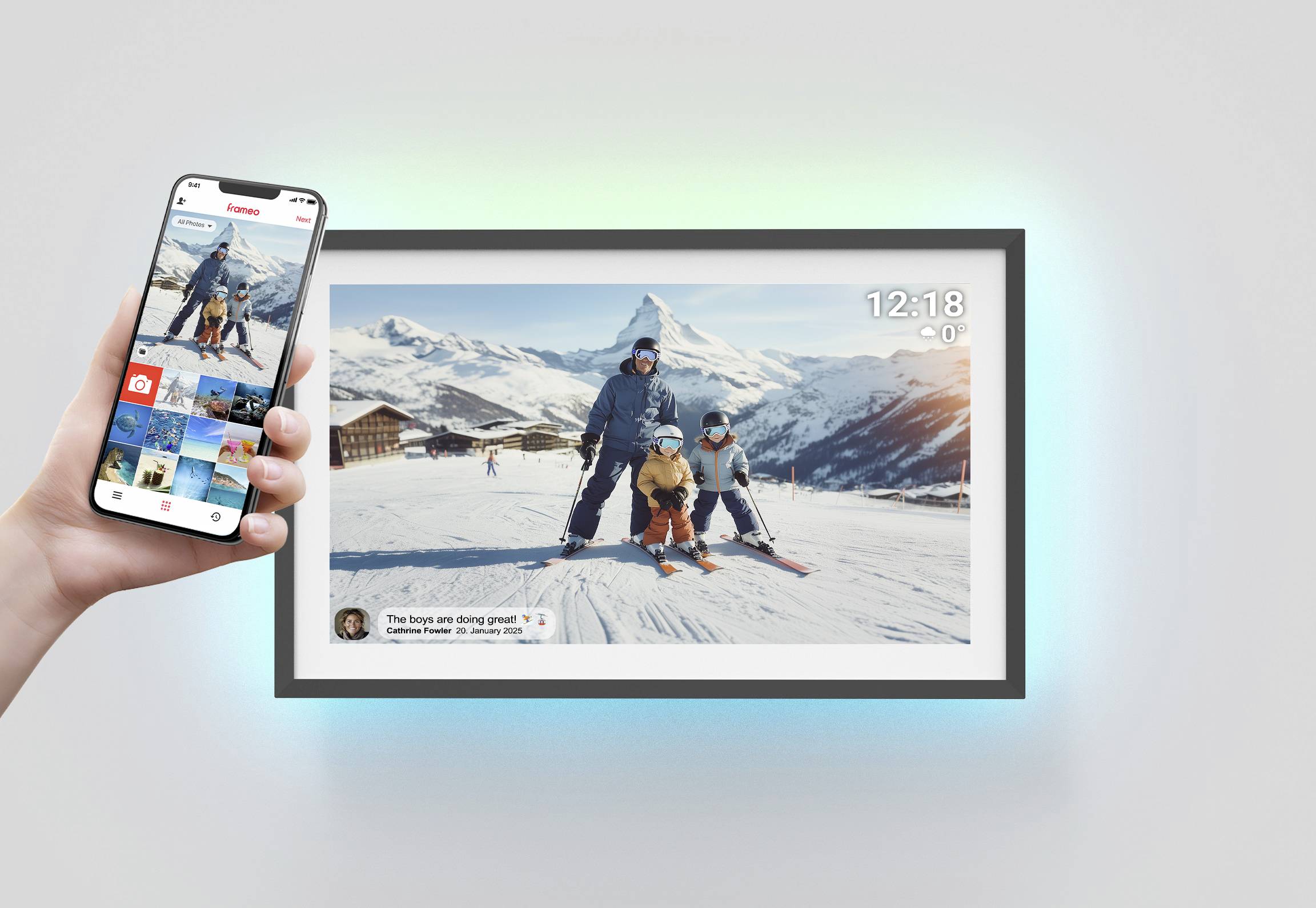 Denver PFF-1081 Digitaler Bilderrahmen 25.7cm 10.1 Zoll EEK: C (A - G) 1280 x 800 Pixel 16GB Schwarz