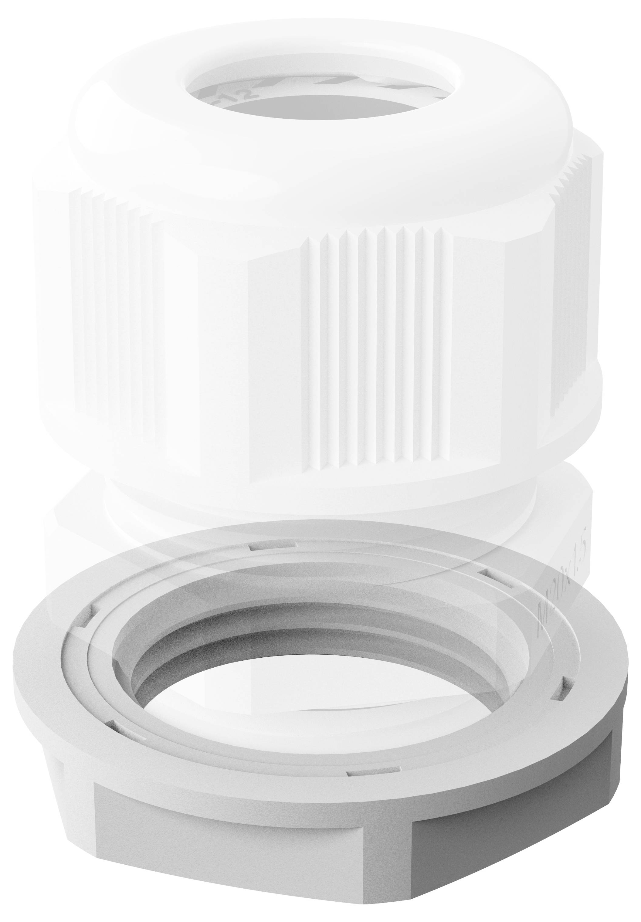 Bopla 52090316 Gegenmutter M20 x 1.5 Polyamid Weiß