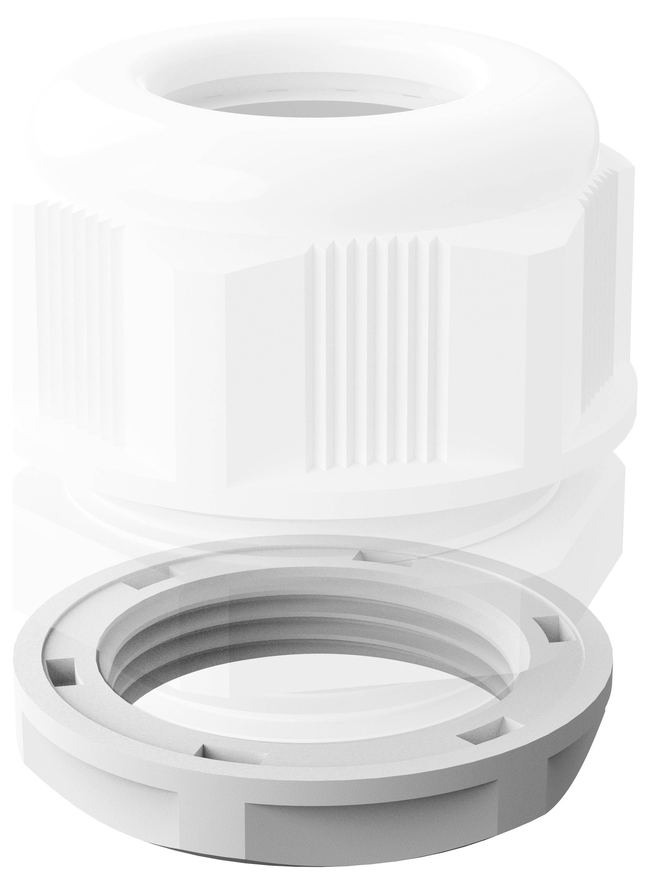 Bopla 52090319 Gegenmutter M25 x 1.5 M25 x 1.5 Polyamid Weiß