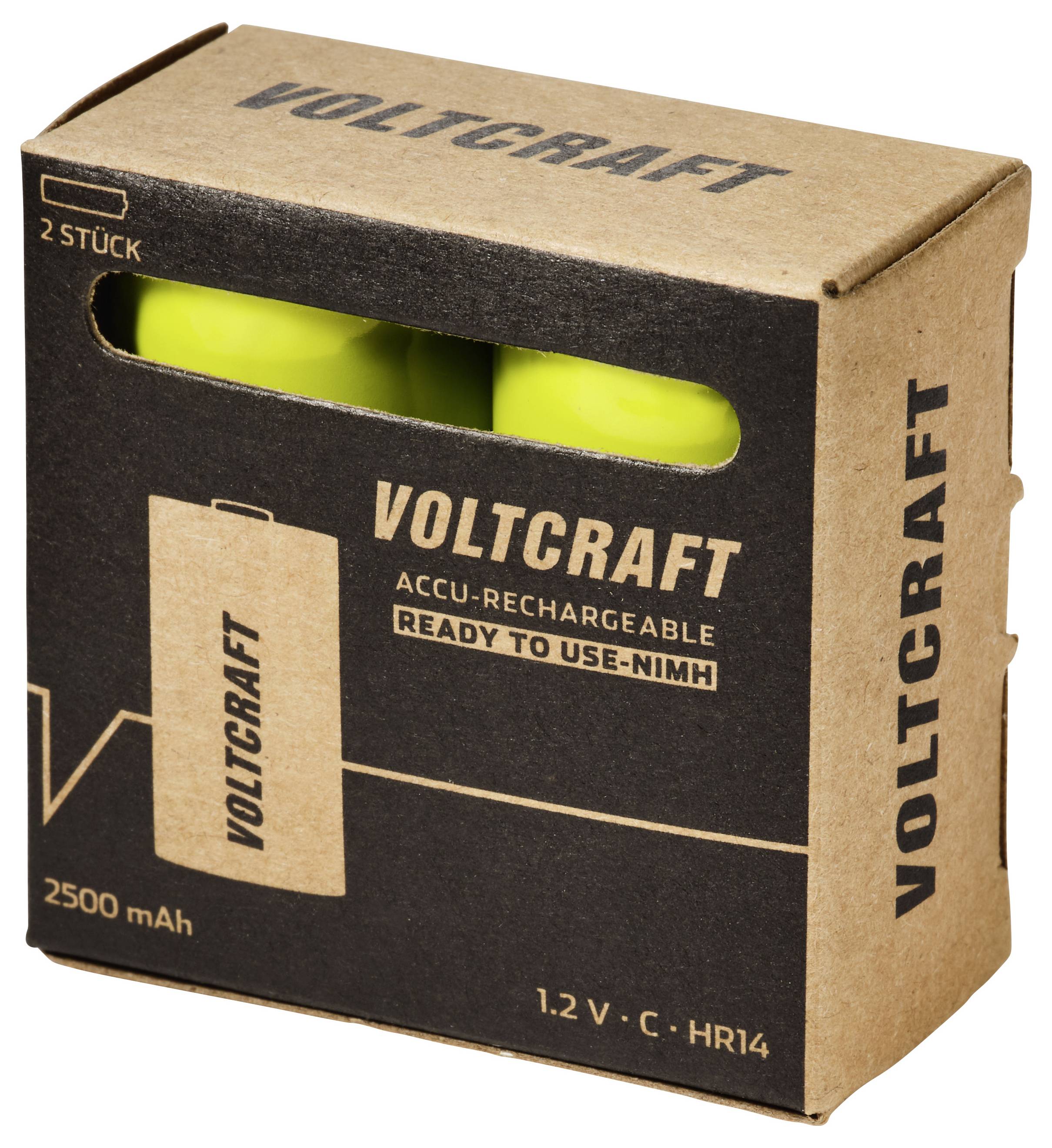 Voltcraft Wiederaufladbarer Batterie-Pack in einer Schachtel mit der Aufschrift 
