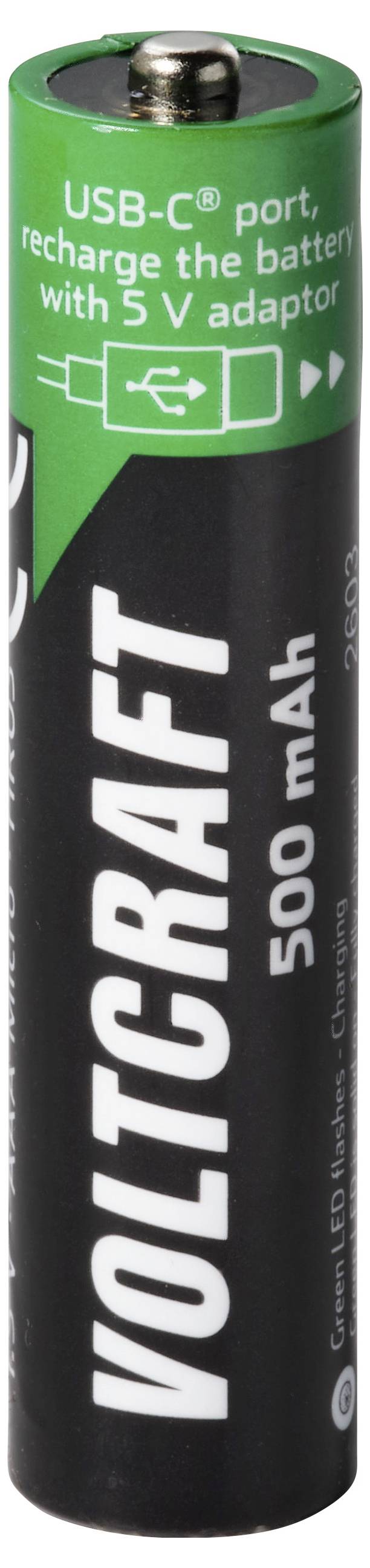 VOLTCRAFT Micro (AAA)-Akku Li-Ion 500 mAh 1.5V 4St.