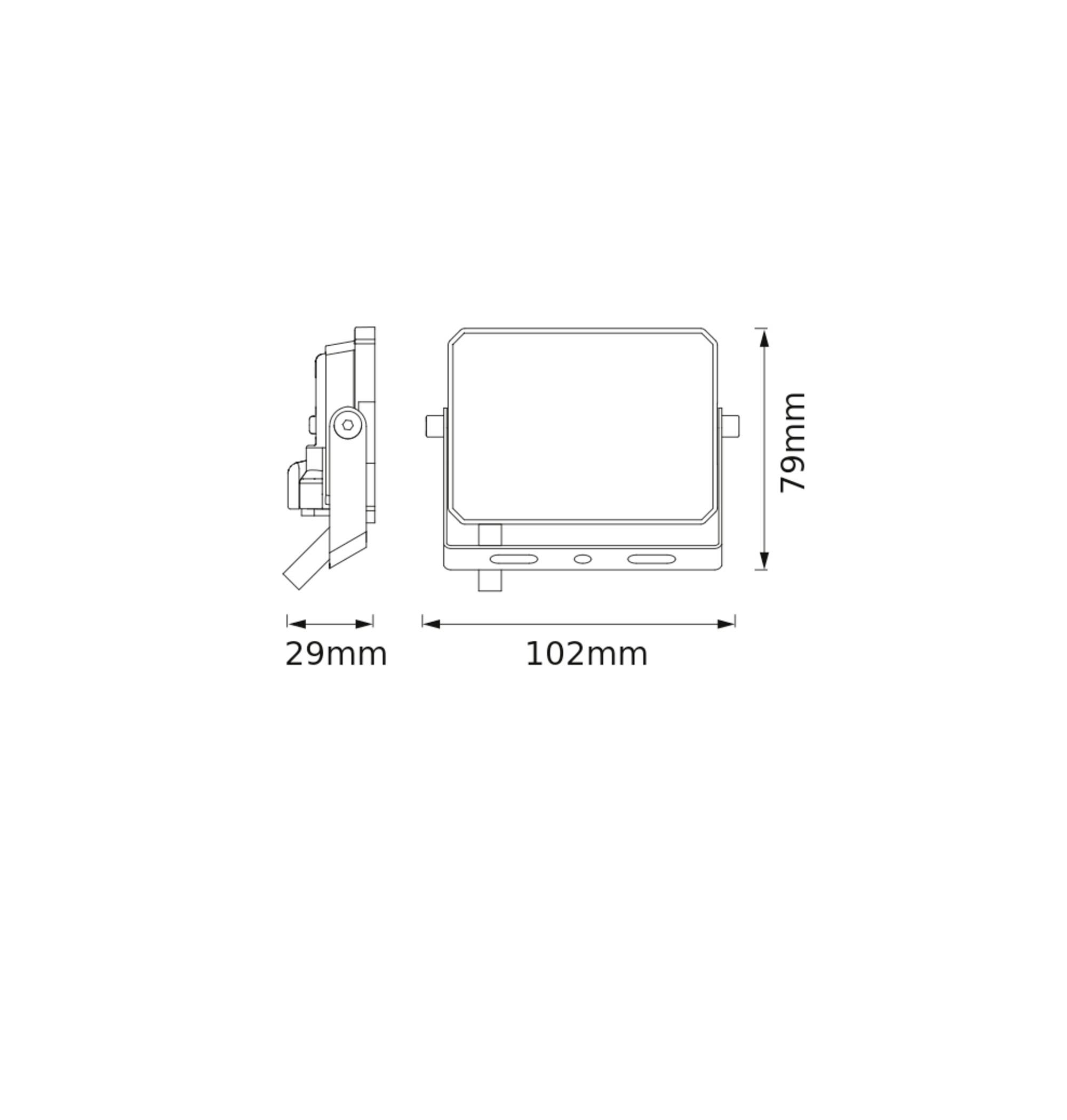 OSRAM HOMELIGHTING FLOODLIGHT LUX 10W 830 BLACK 4099854489365 LED-Flutlichtstrahler 10.00W Leuchtfarben: Warmweiß