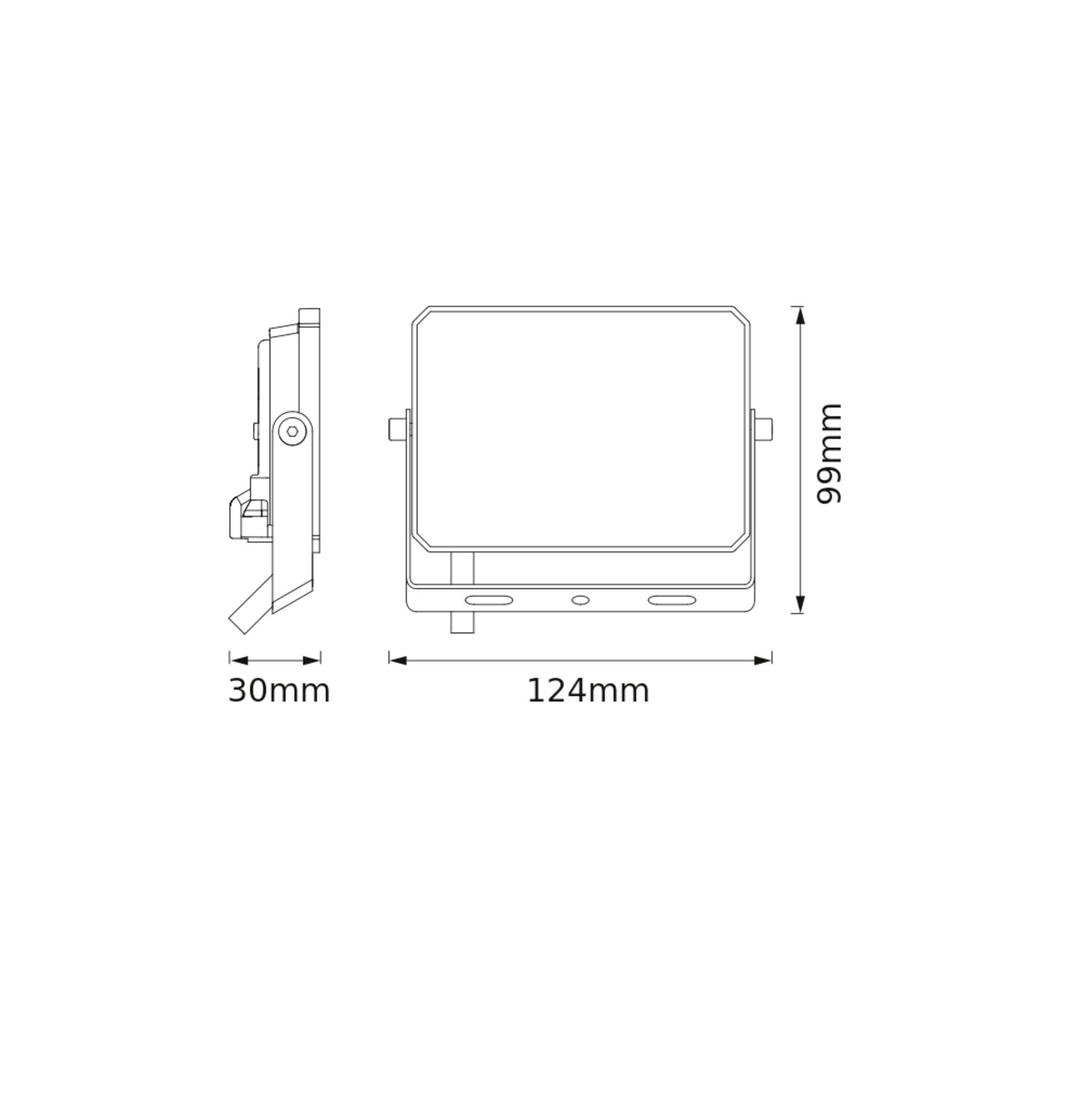 OSRAM HOMELIGHTING FLOODLIGHT LUX 20W 830 BLACK 4099854489488 LED-Flutlichtstrahler 20.00W Leuchtfarben: Warmweiß