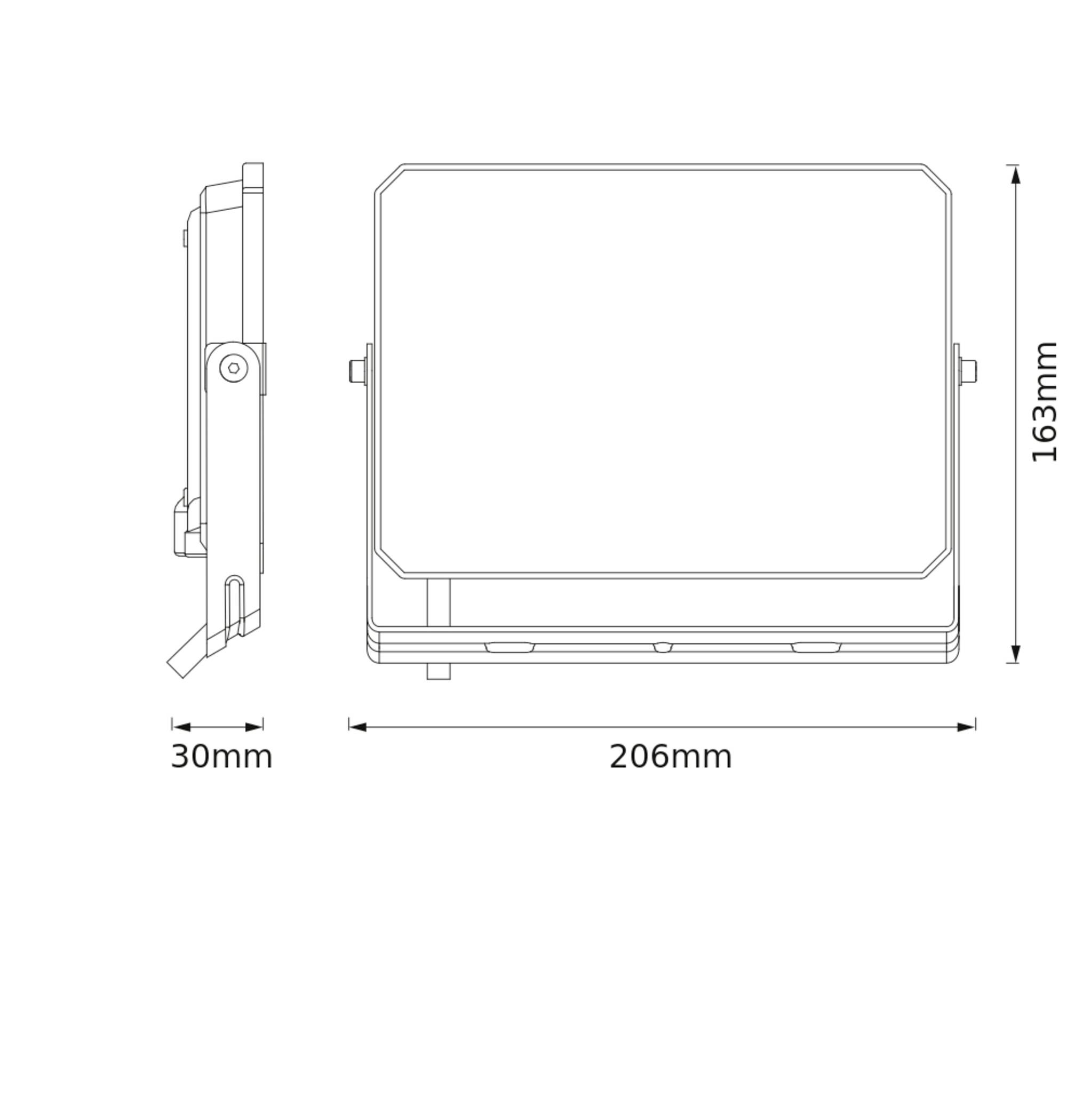 OSRAM HOMELIGHTING FLOODLIGHT LUX 50W 830 BLACK 4099854489747 LED-Flutlichtstrahler 50.00W Leuchtfarben: Warmweiß