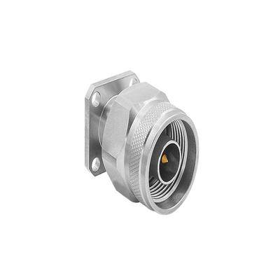 Metallischer Rundflanschen-Verbinder mit Schraublöchern, Sechskantmutter und Innengewinde, verwendet für sichere mechanische Verbindungen.