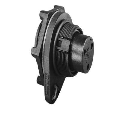 Eine Nahaufnahme einer schwarzen, kreisförmigen Industriekomponente mit Rillen und Löchern, wahrscheinlich ein Verbinder oder Teil eines mechanischen Systems.