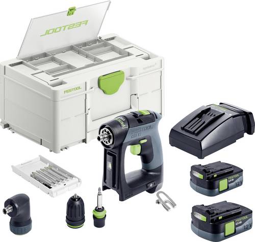 Festool CXS 12 2,5-Set 576865 Akku-Bohrschrauber 10.80 V 2.50 Ah inkl. Akku, inkl. Ladegerät