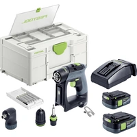 Festool CXS 12 2,5-Set 576865 Akku-Bohrschrauber 10.80V 2.50Ah inkl. Akku, inkl. Ladegerät Festool CXS 12 2,5-Set 576865 Akku-Bohrschrauber 10.80V 2.50Ah inkl. Akku, inkl. Ladegerät