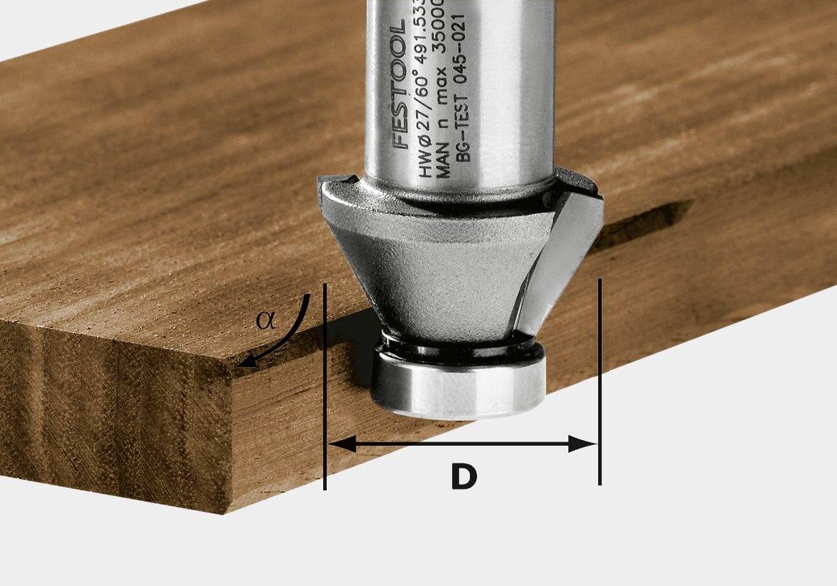 Festool 490090 Fasenfräser Produktabmessung, Ø 27 mm